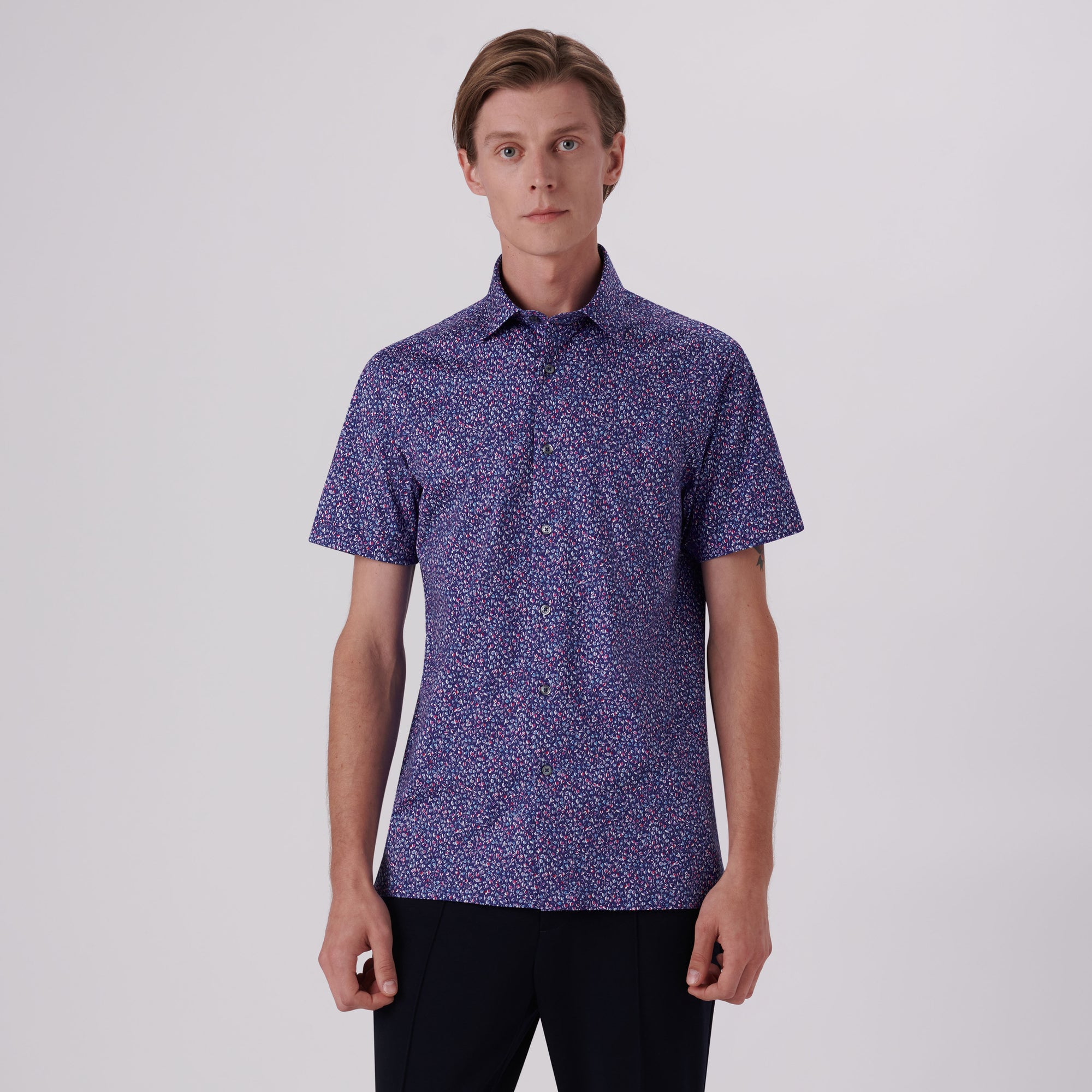 Milo Floral Print OoohCotton Short Sleeve Shirt