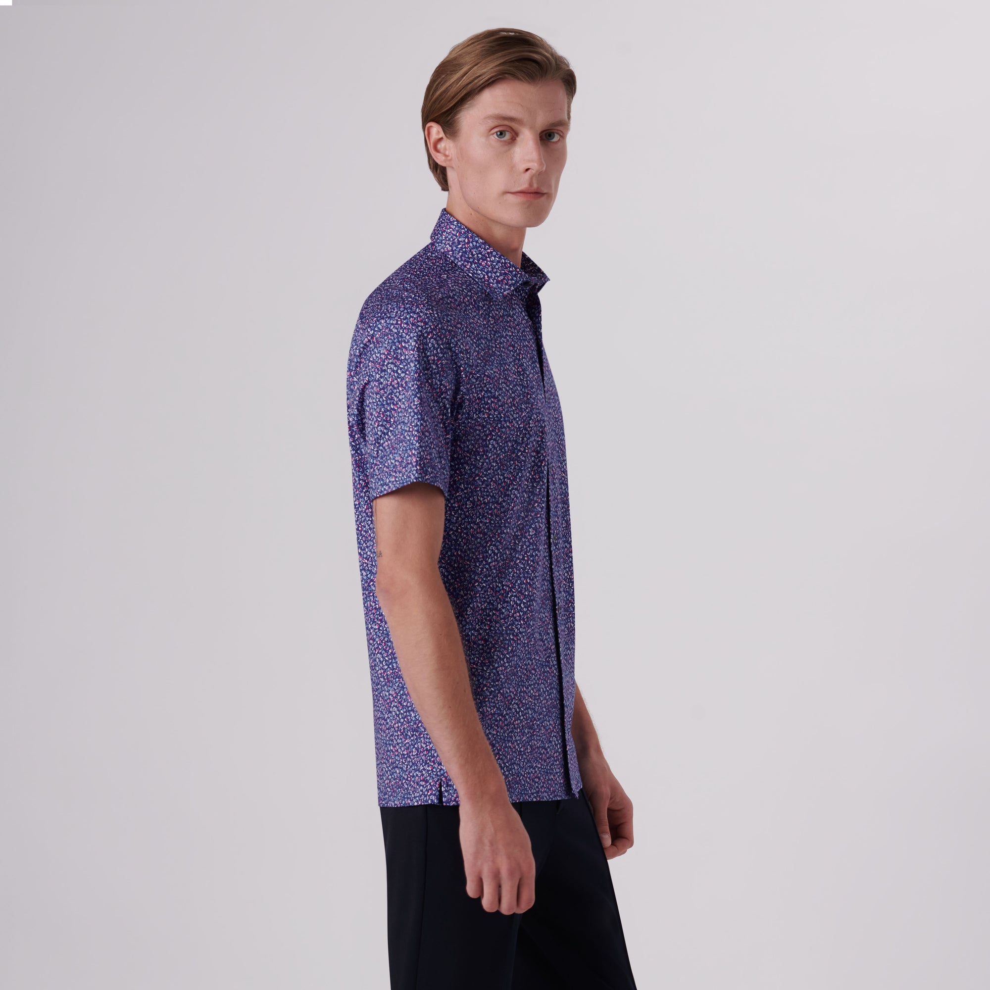 Milo Floral Print OoohCotton Short Sleeve Shirt