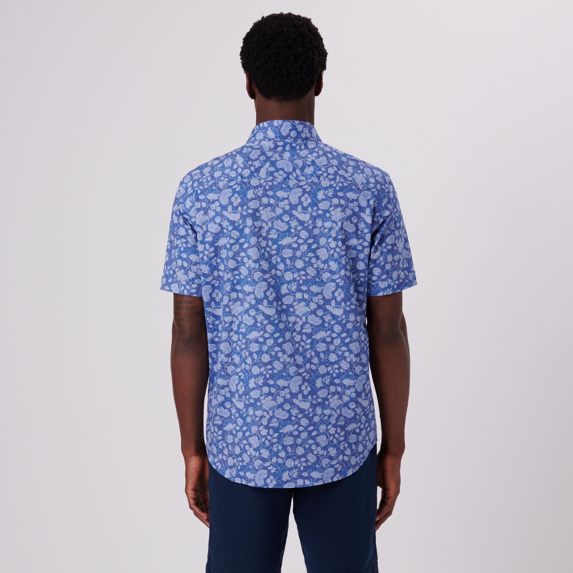 Miles Floral Print OoohCotton Short Sleeve Shirt
