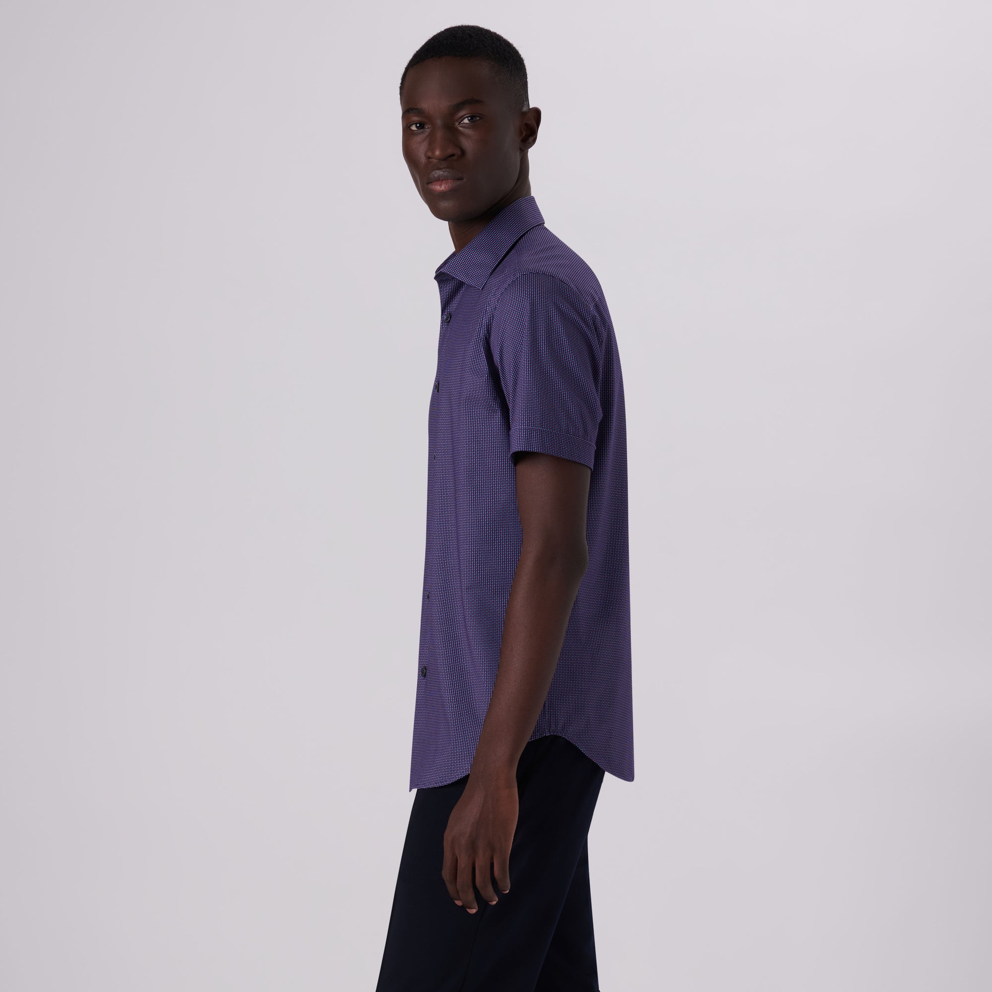 Miles Confetti Print OoohCotton Short Sleeve Shirt