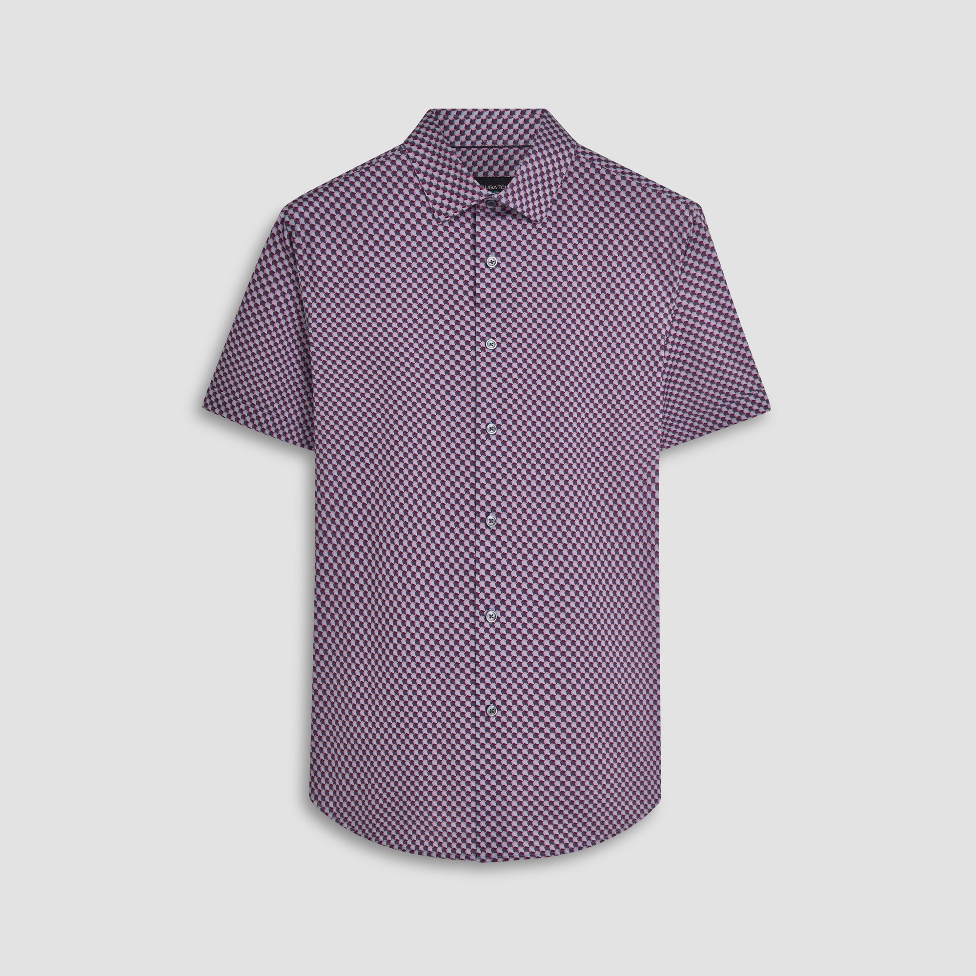 MILES Geometric Print OoohCotton Short Sleeve Shirt