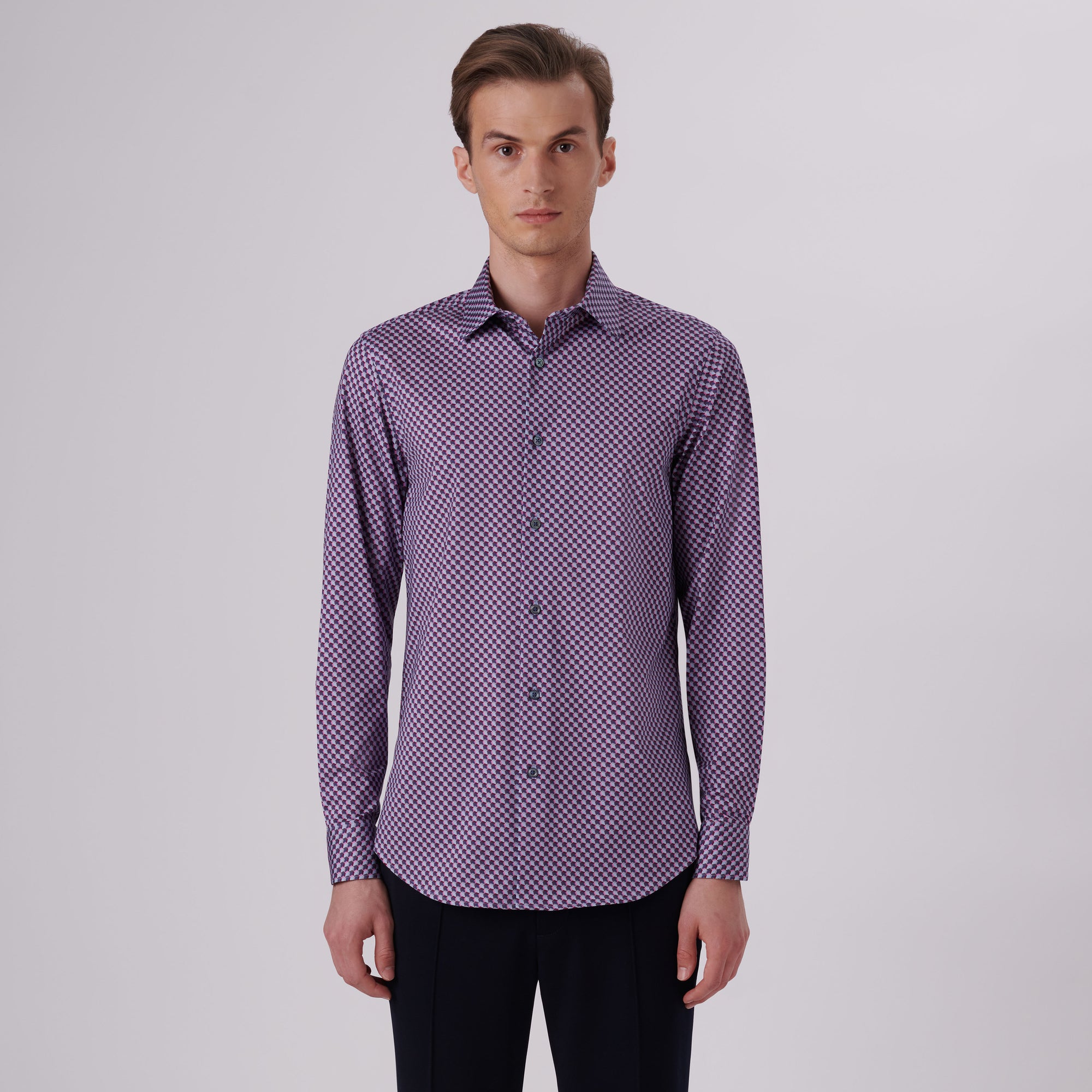 James Geometric Illusion Print OoohCotton Shirt