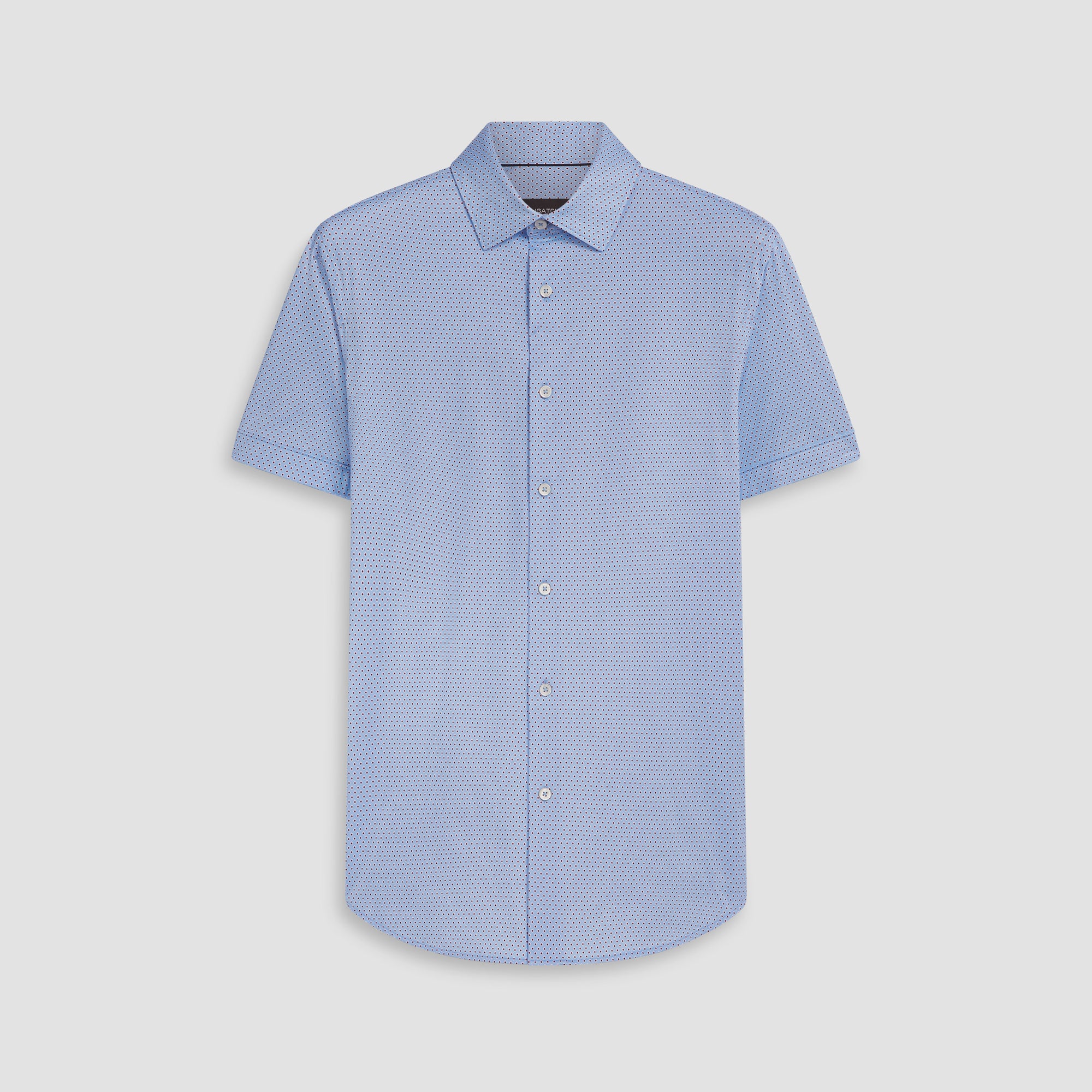 Miles Pin Diamond Print OoohCotton Short Sleeve Shirt