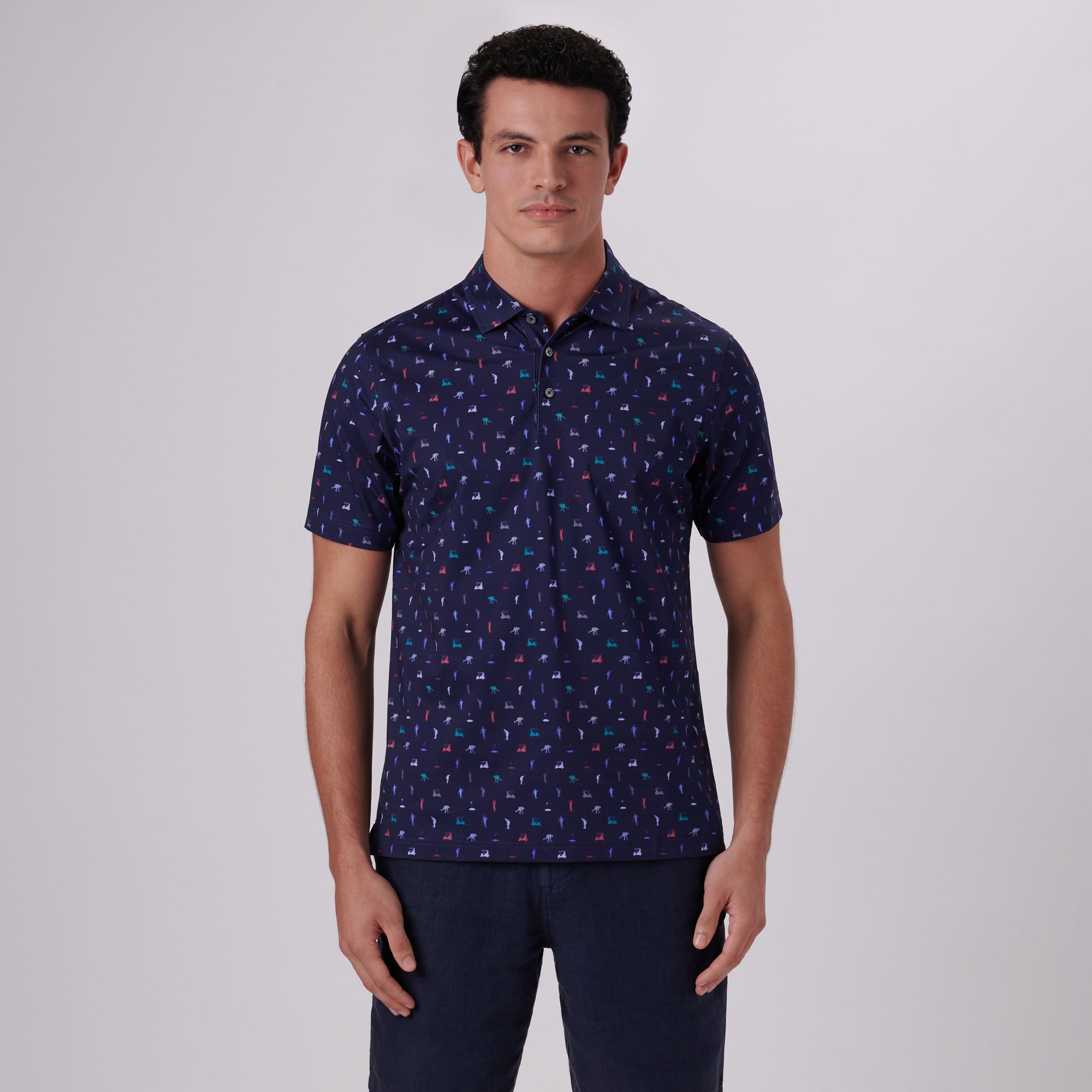 Victor Golf Print OoohCotton Polo
