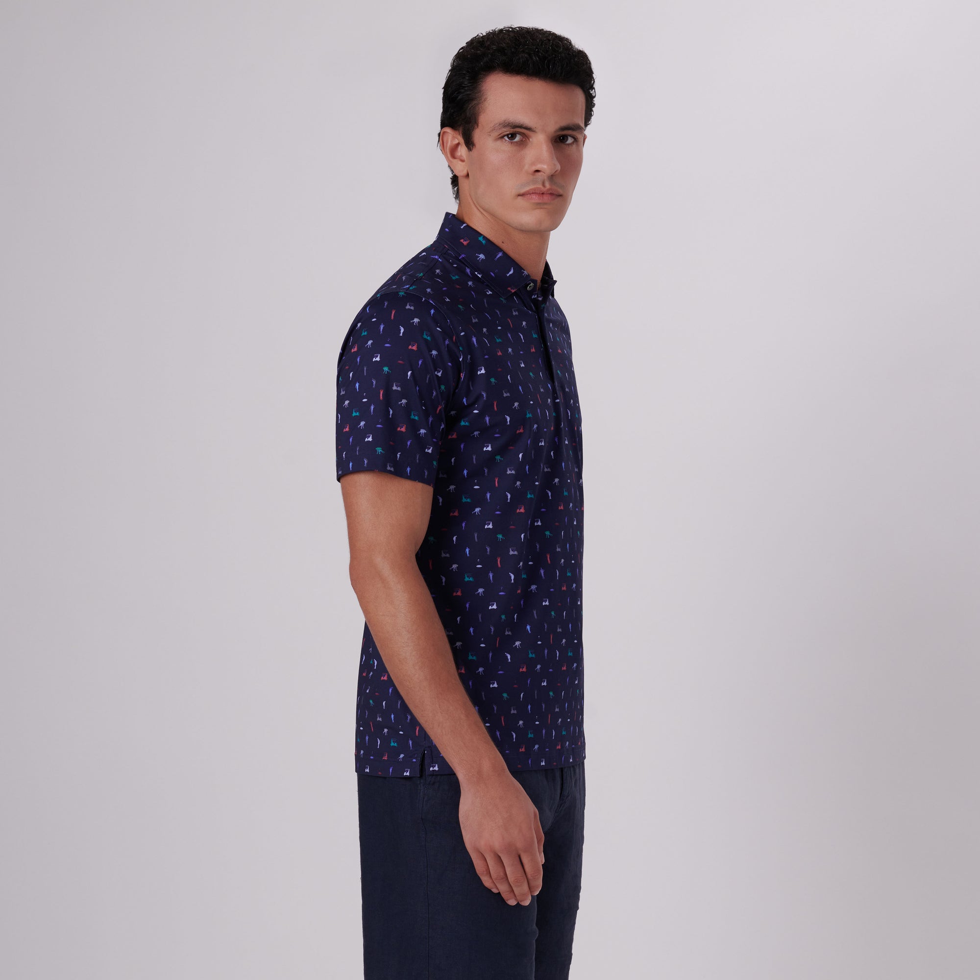 Victor Golf Print OoohCotton Polo