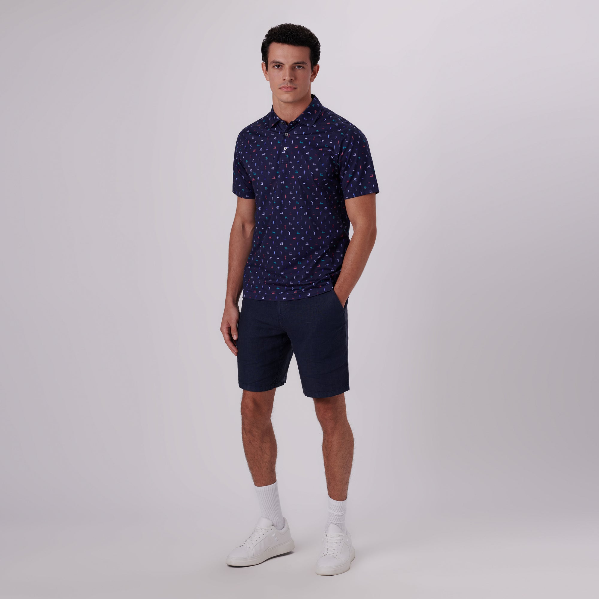 Victor Golf Print OoohCotton Polo