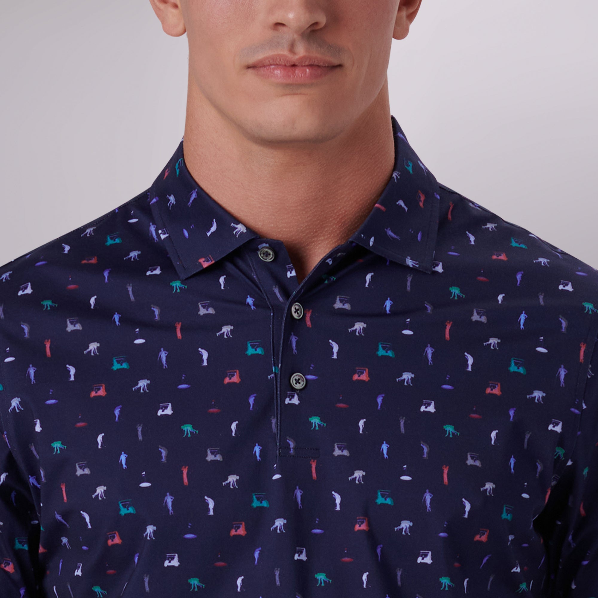 Victor Golf Print OoohCotton Polo