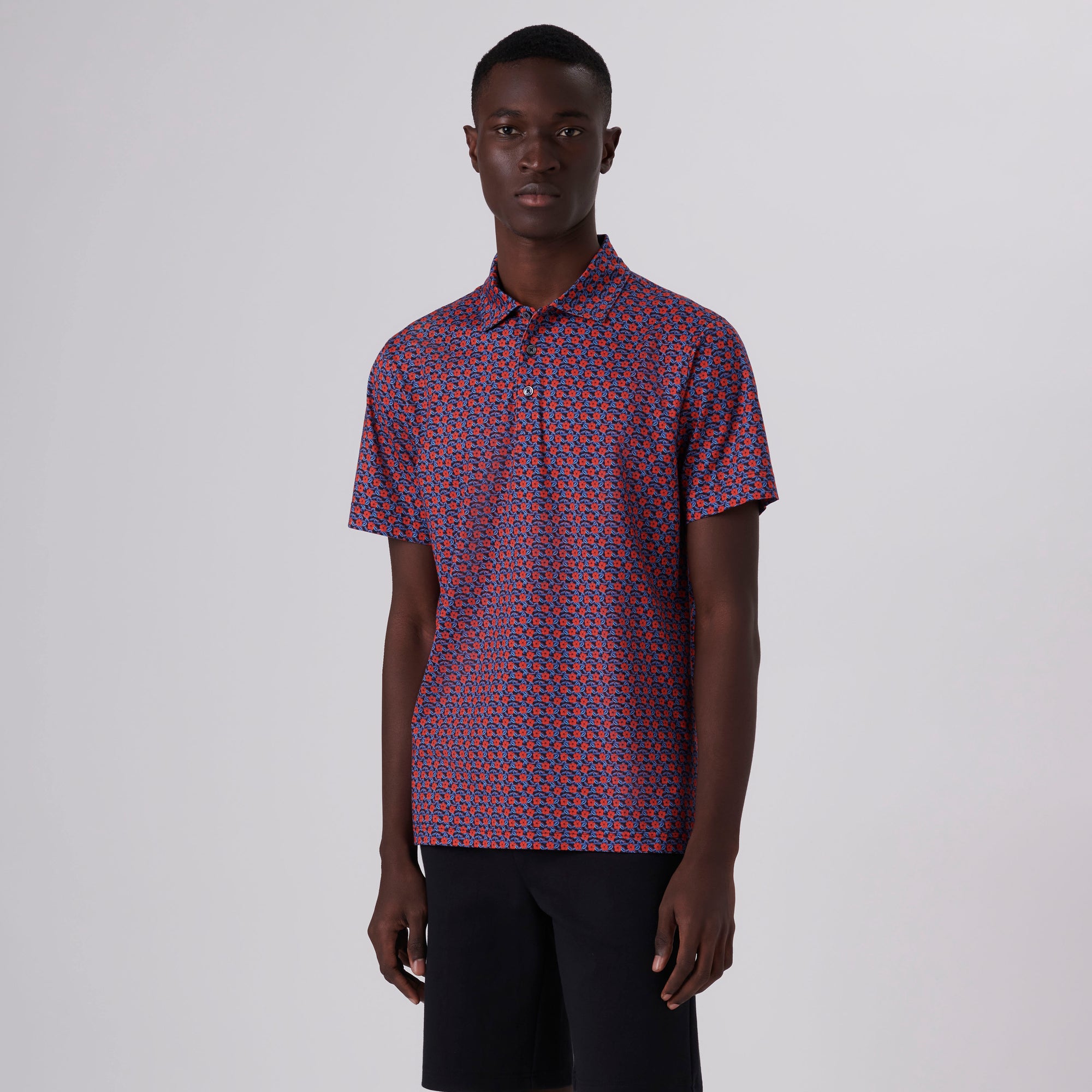 Victor Floral Print OoohCotton Polo