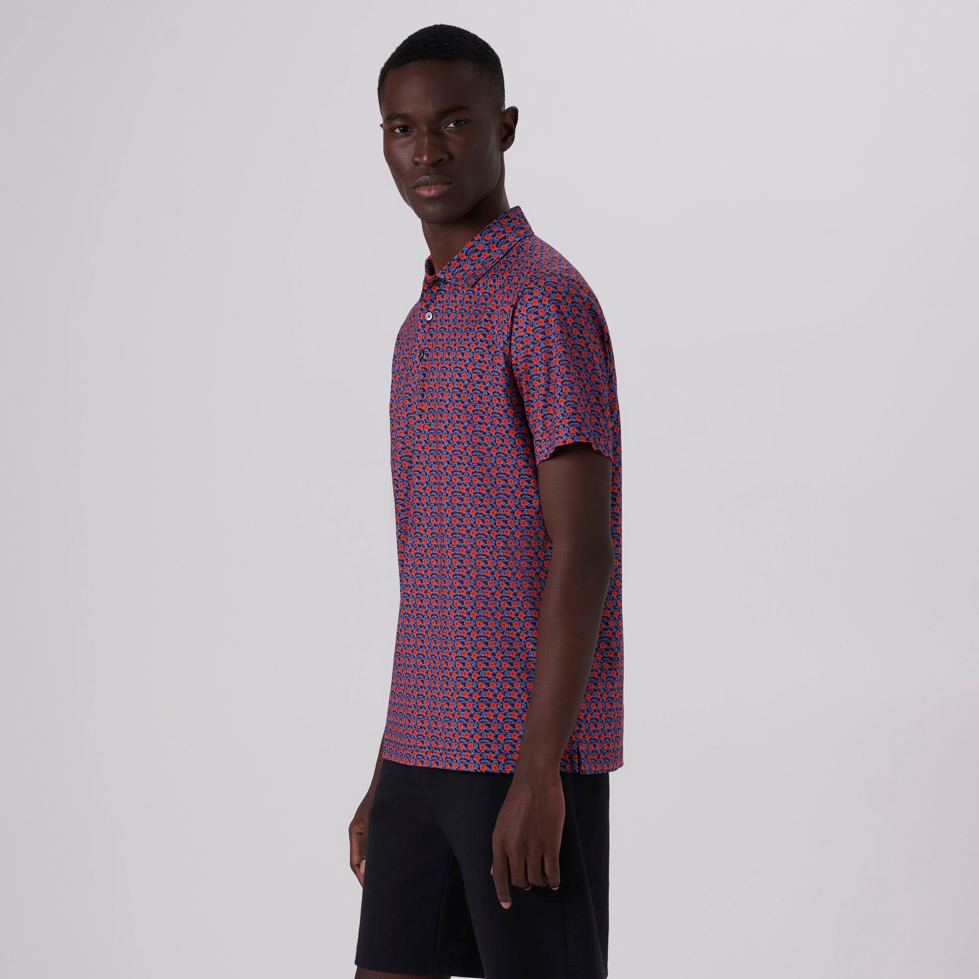 Victor Floral Print OoohCotton Polo