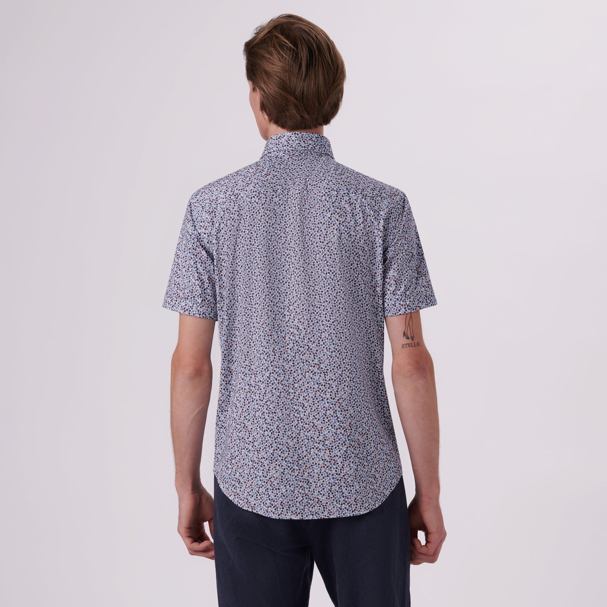 Miles Floral Print OoohCotton Short Sleeve Shirt