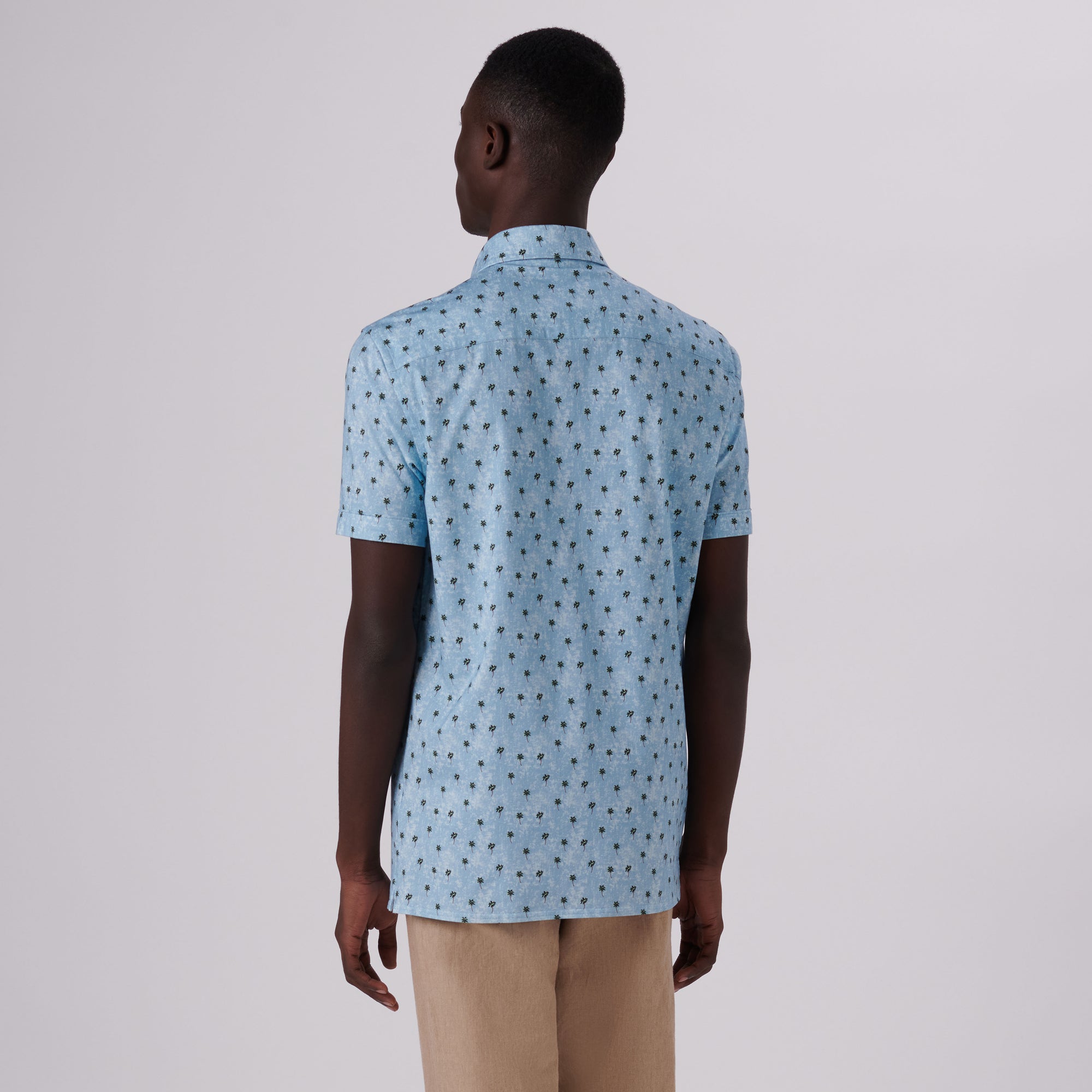 Milo Palm Trees Print OoohCotton Short Sleeve Shirt