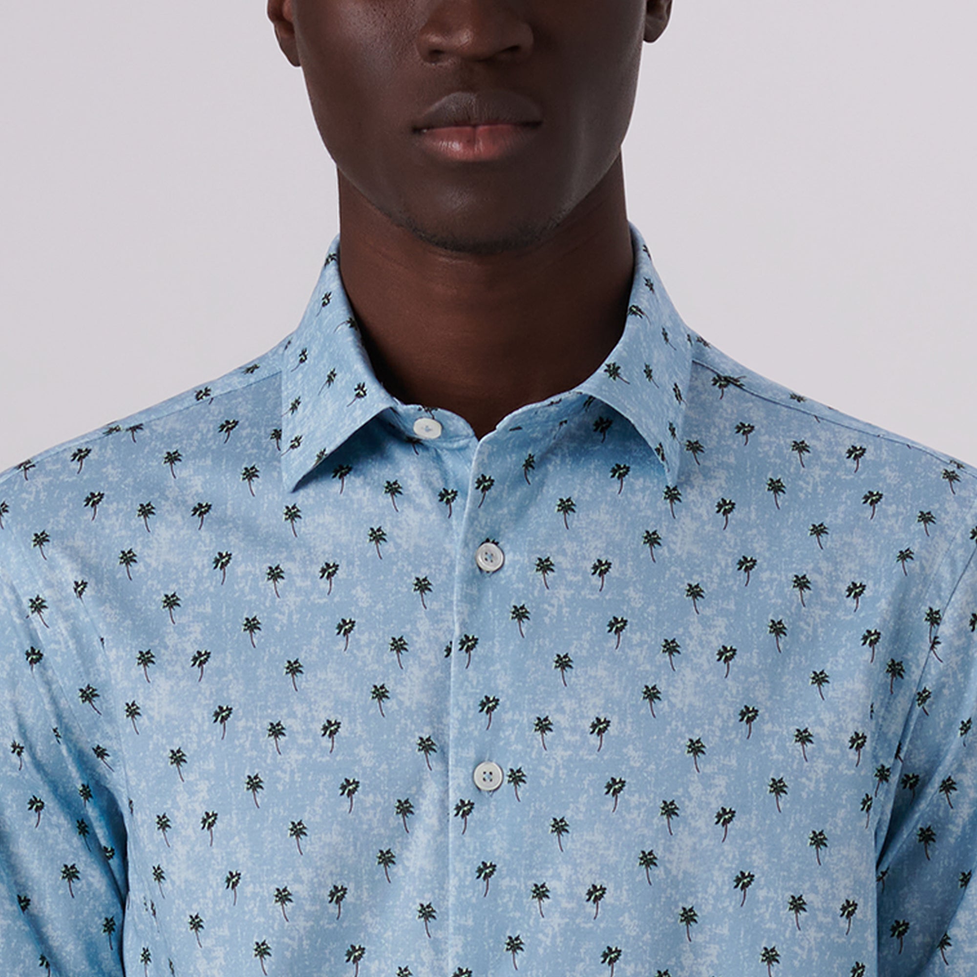 Milo Palm Trees Print OoohCotton Short Sleeve Shirt