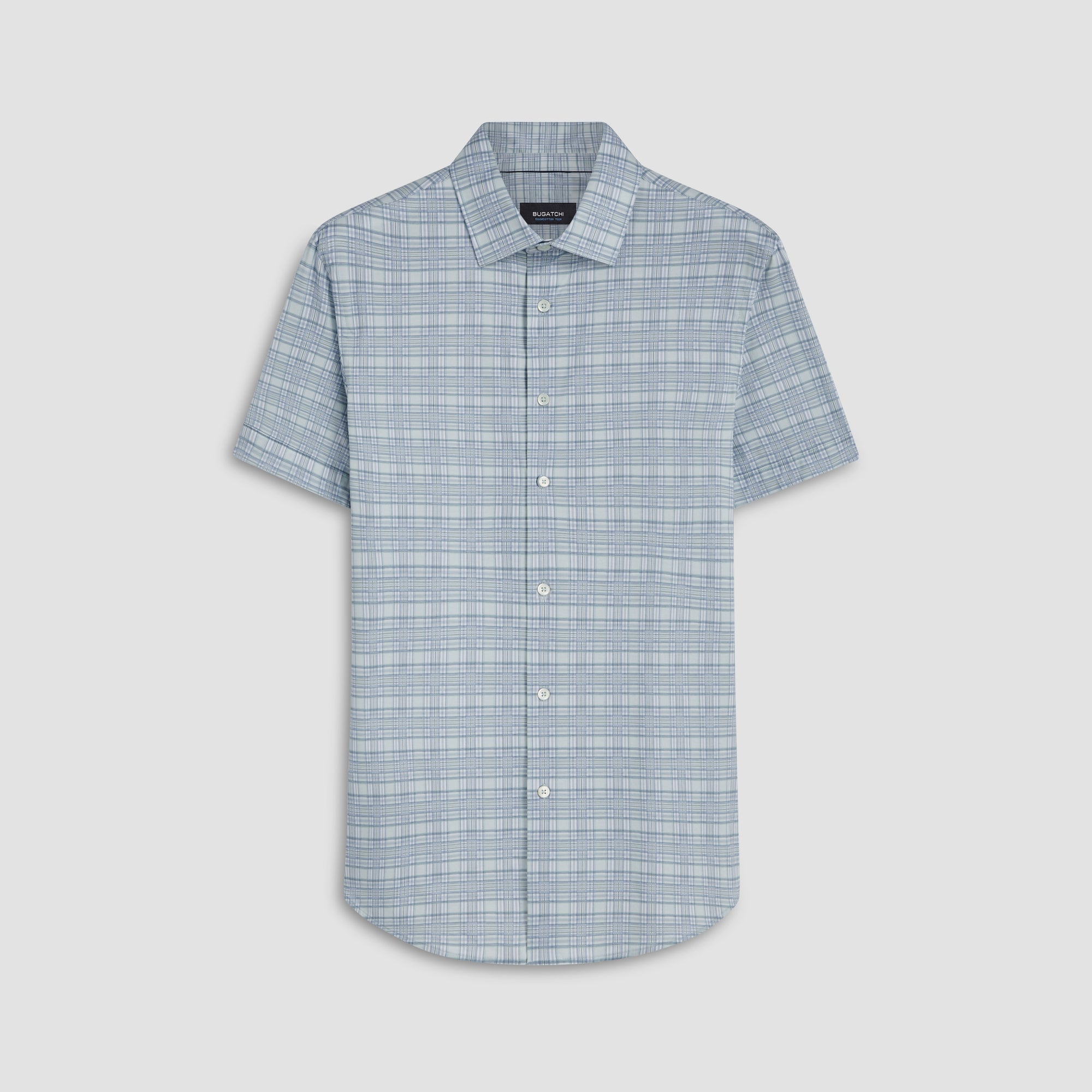 Miles Plaid Check Print OoohCotton Short Sleeve Shirt