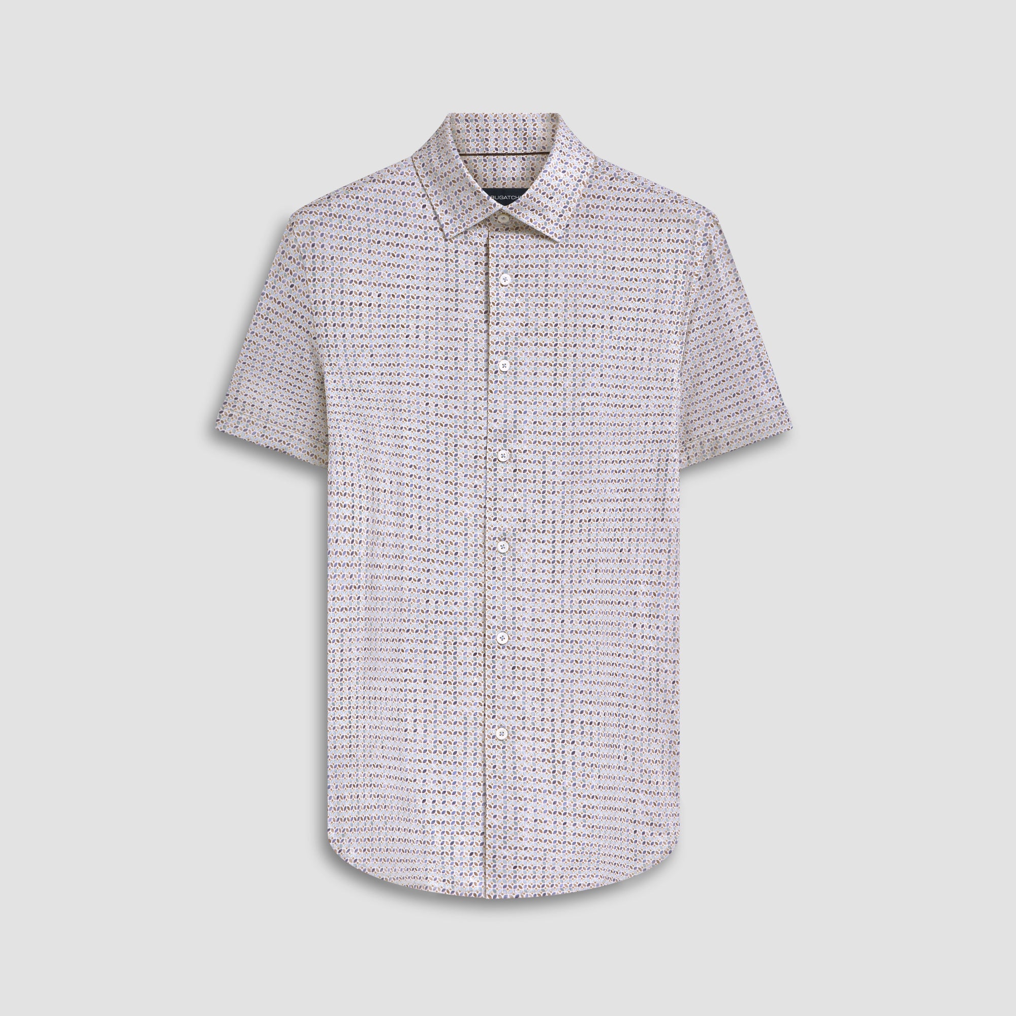 Miles Geometric Print OoohCotton Short Sleeve Shirt