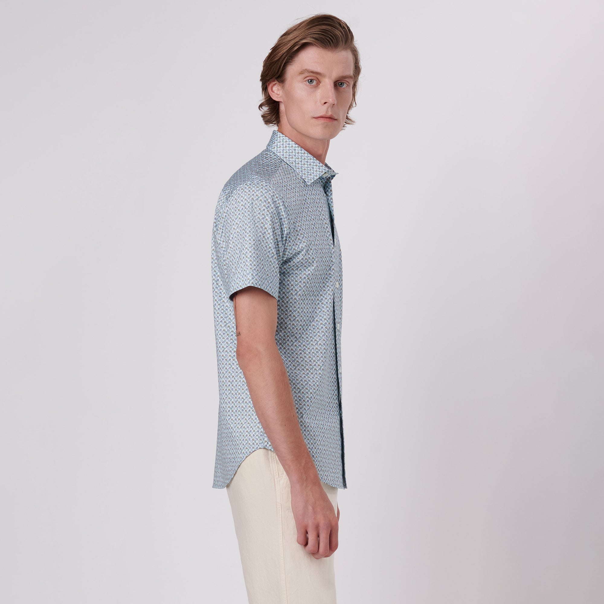 Miles Sprigs Print OoohCotton Short Sleeve Shirt