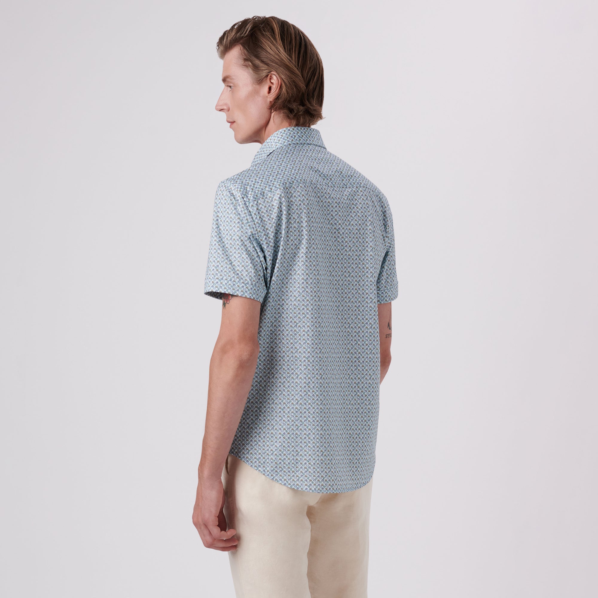 Miles Sprigs Print OoohCotton Short Sleeve Shirt