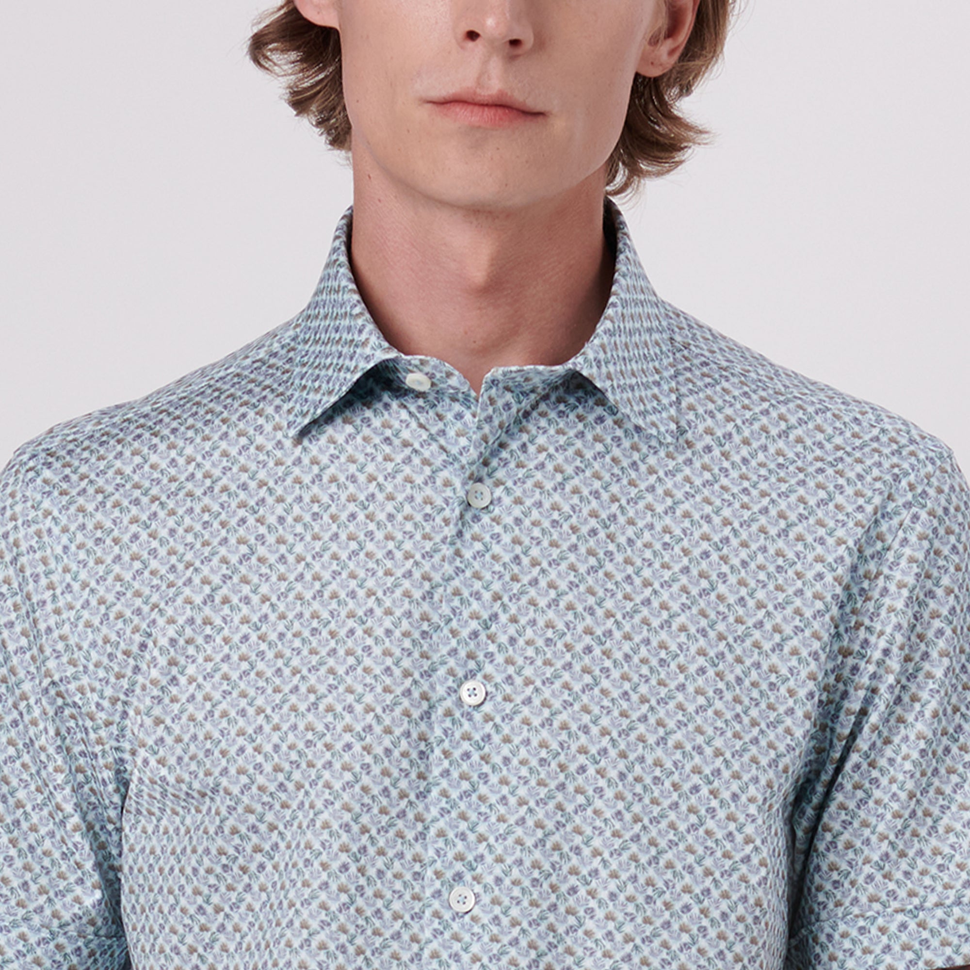 Miles Sprigs Print OoohCotton Short Sleeve Shirt