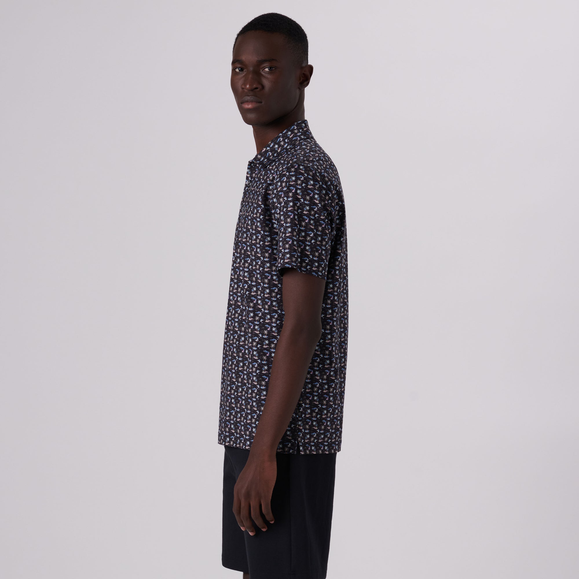 Victor Tropical Setting Print OoohCotton Polo