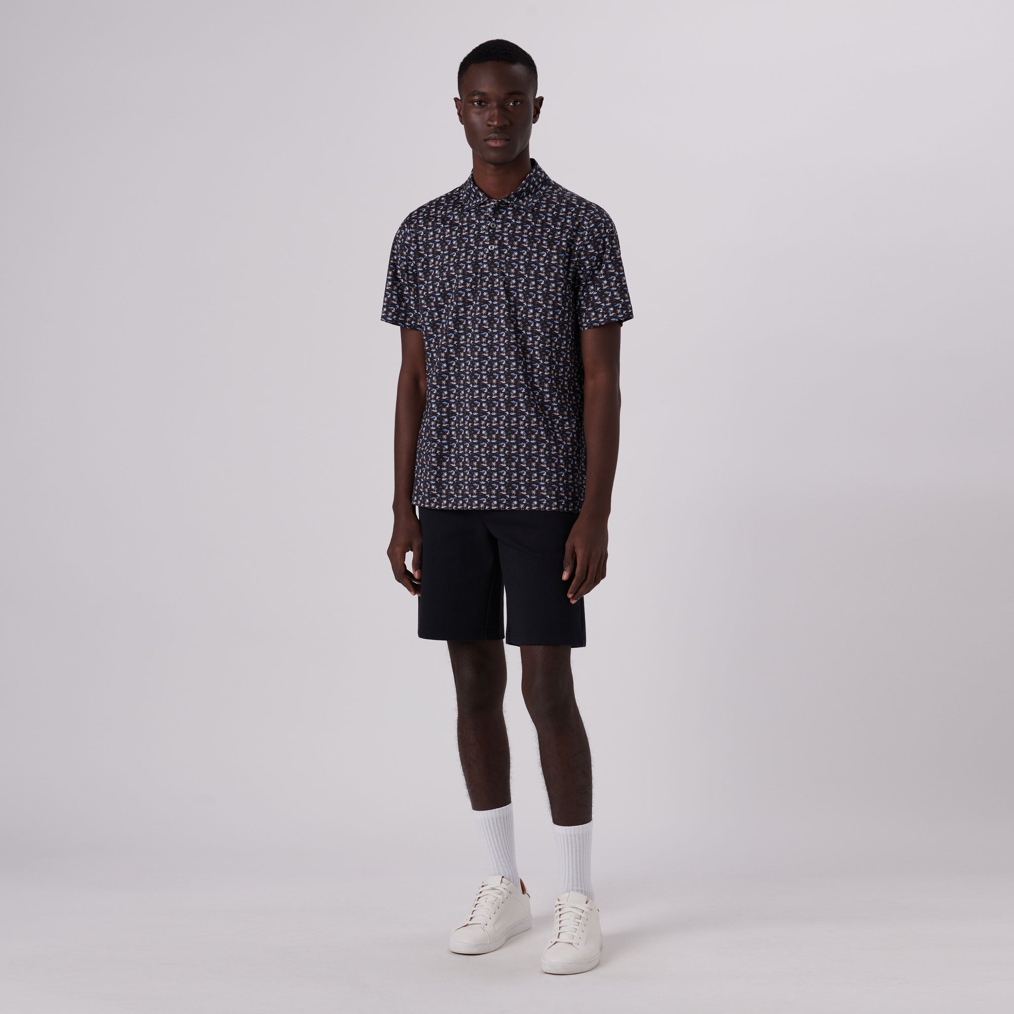 Victor Tropical Setting Print OoohCotton Polo