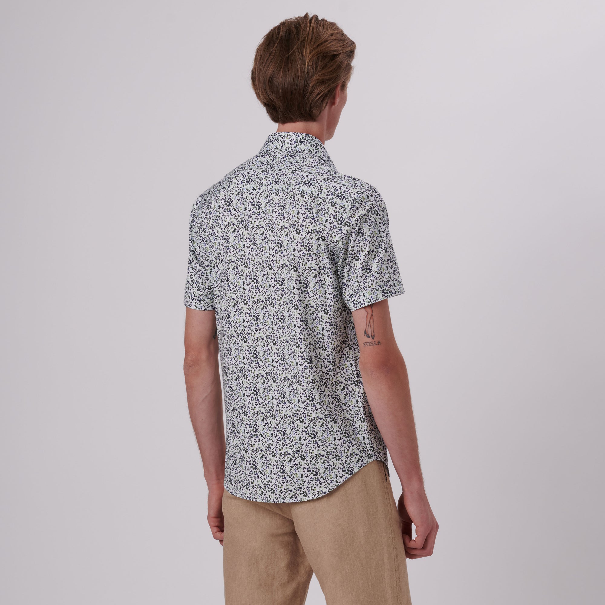 Miles Floral Print OoohCotton Short Sleeve Shirt