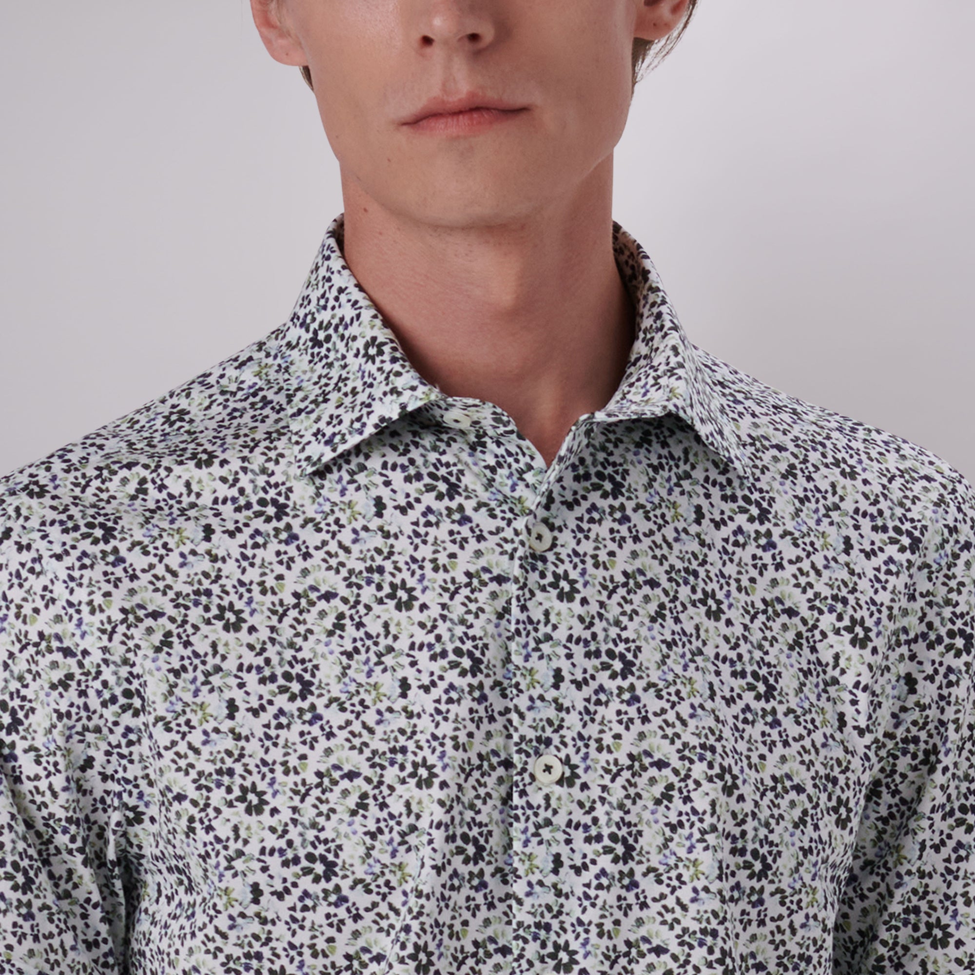 Miles Floral Print OoohCotton Short Sleeve Shirt