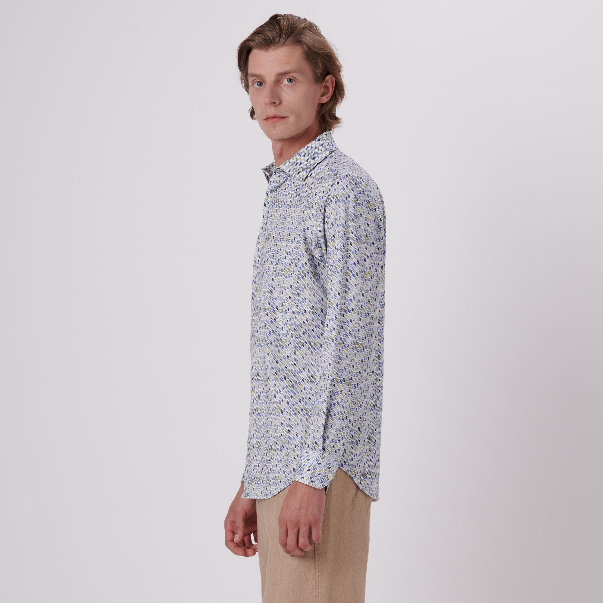 James Geometric Print OoohCotton Shirt