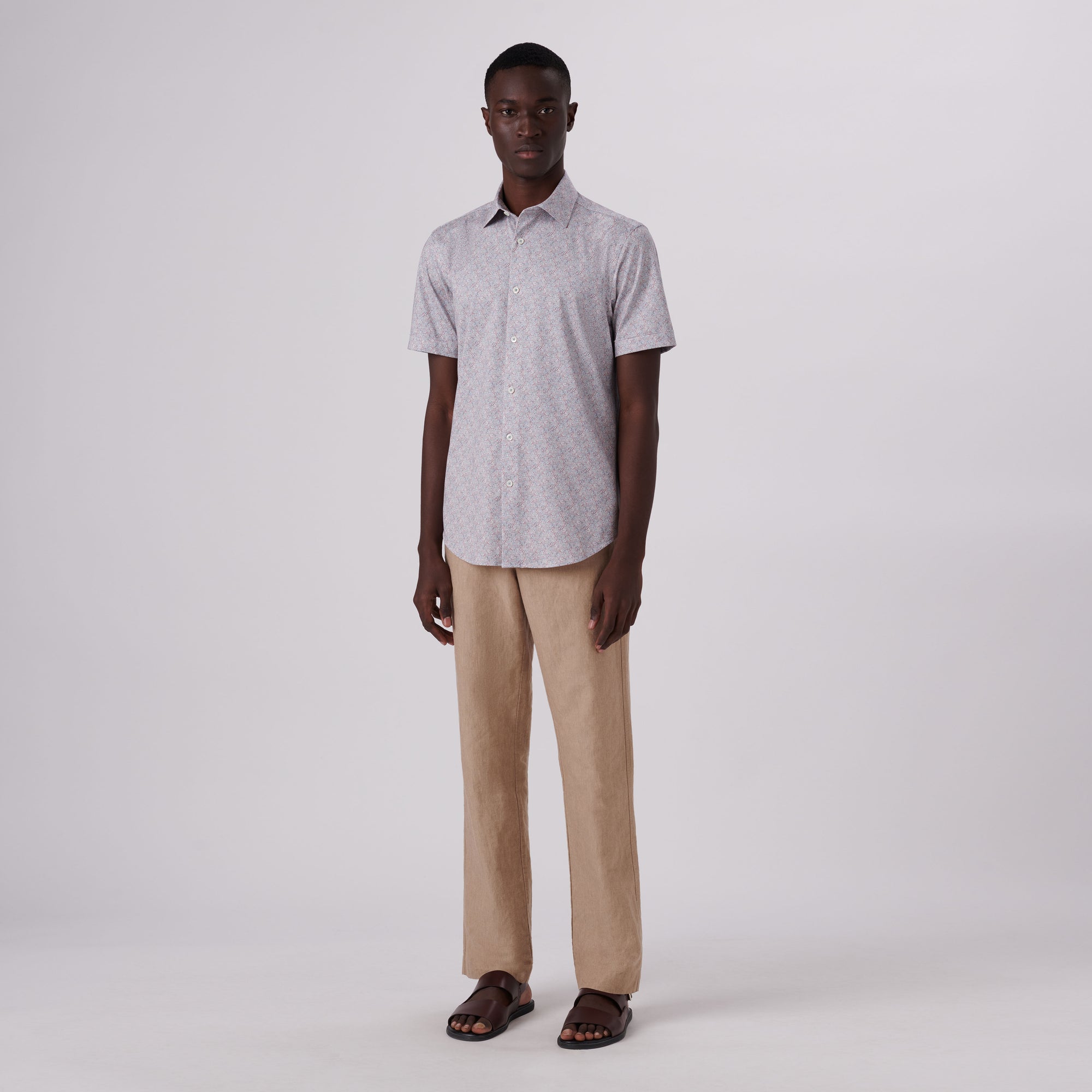 Miles Abstract Print OoohCotton Short Sleeve Shirt