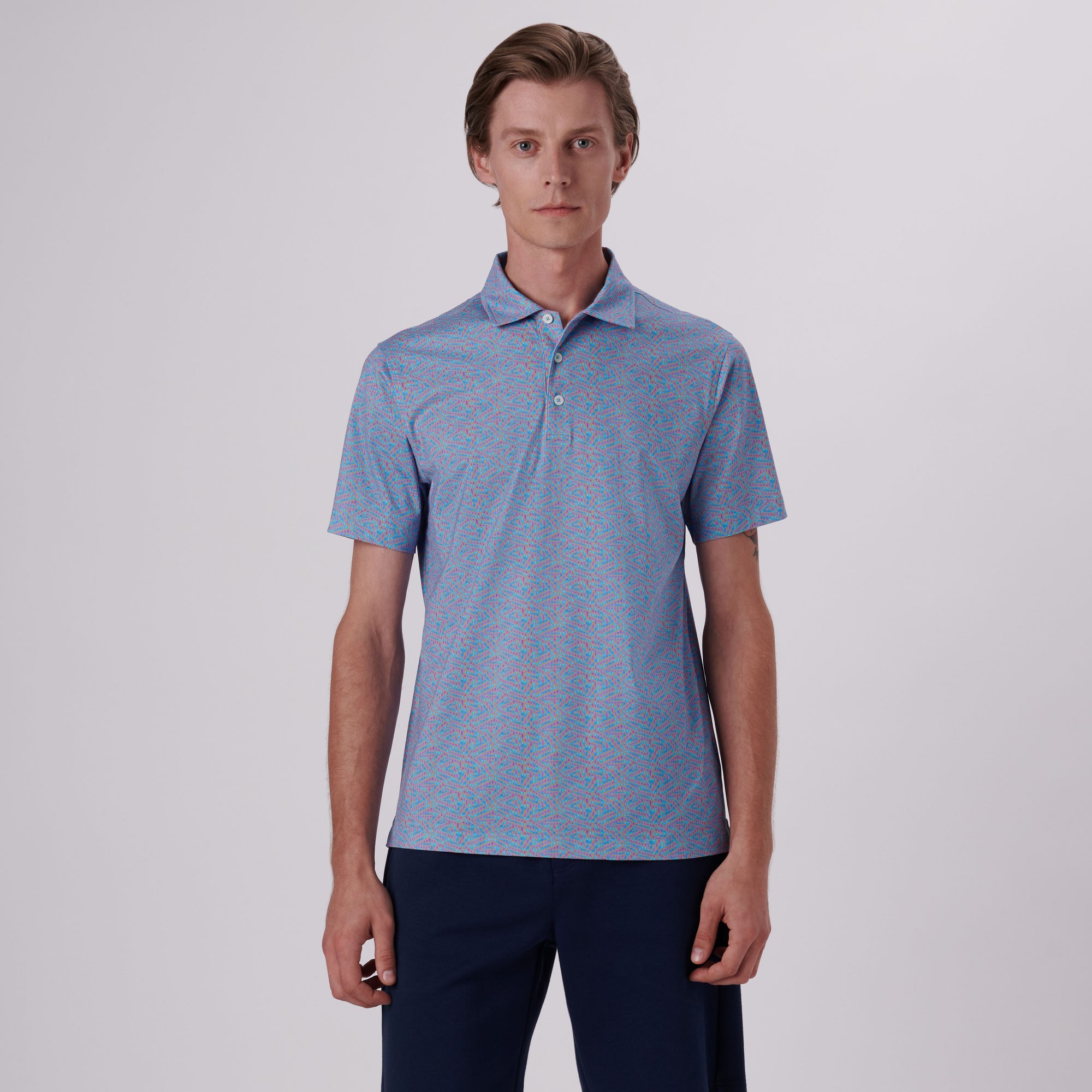 Victor Ribbon Stripe Print OoohCotton Polo