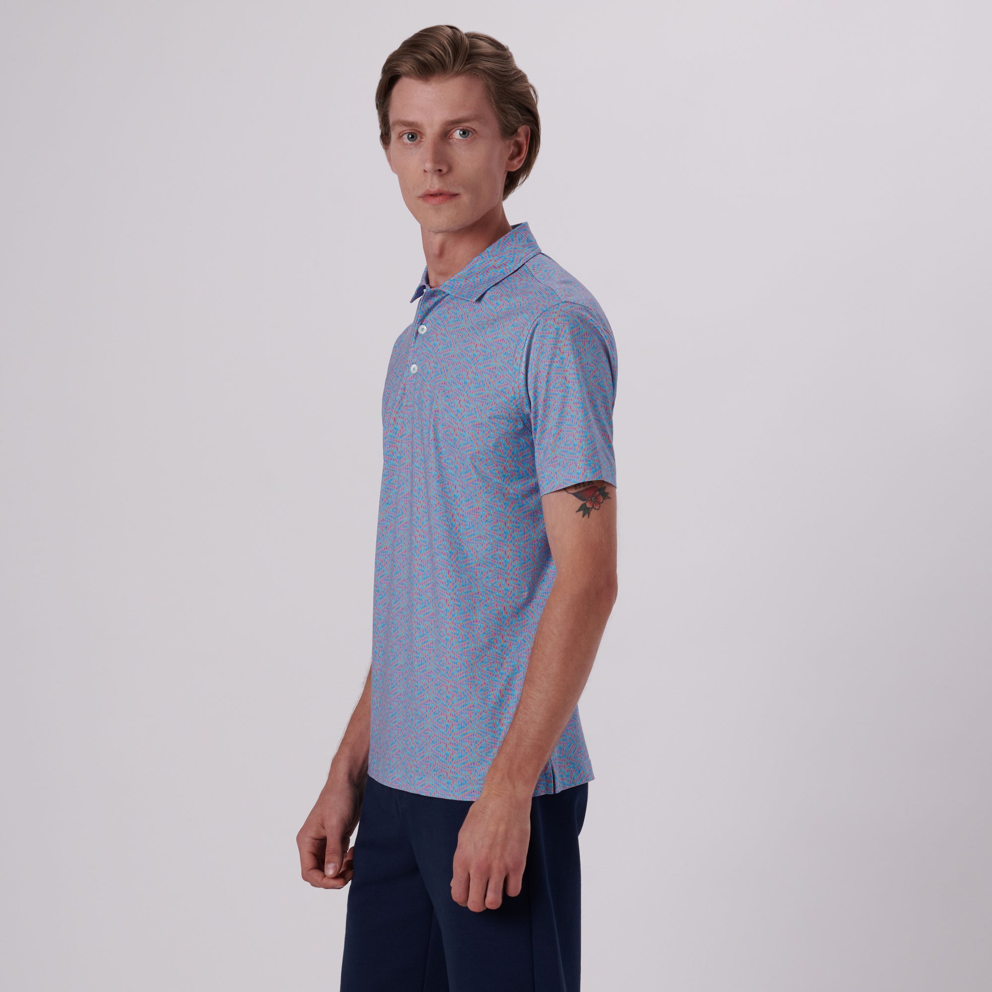Victor Ribbon Stripe Print OoohCotton Polo