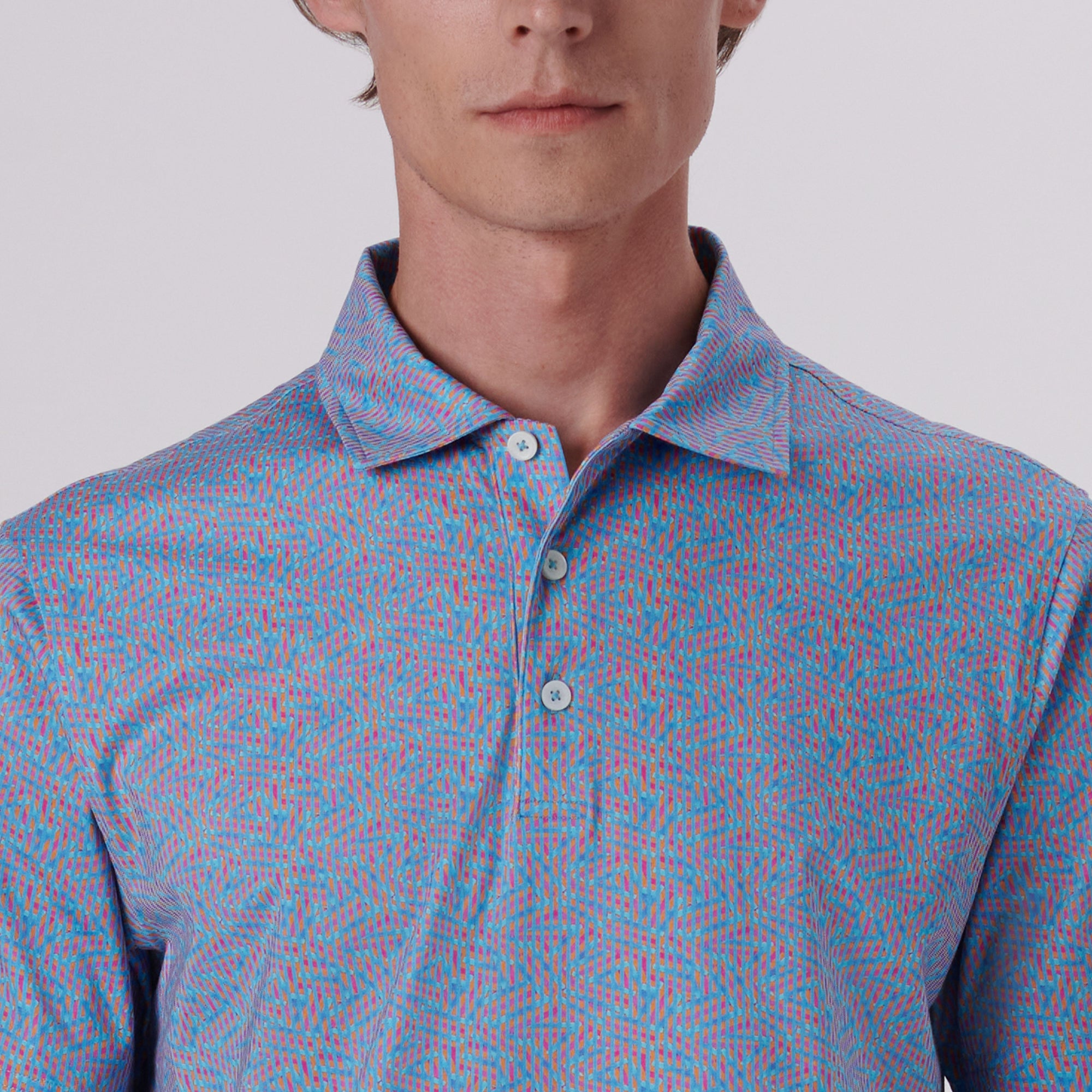 Victor Ribbon Stripe Print OoohCotton Polo