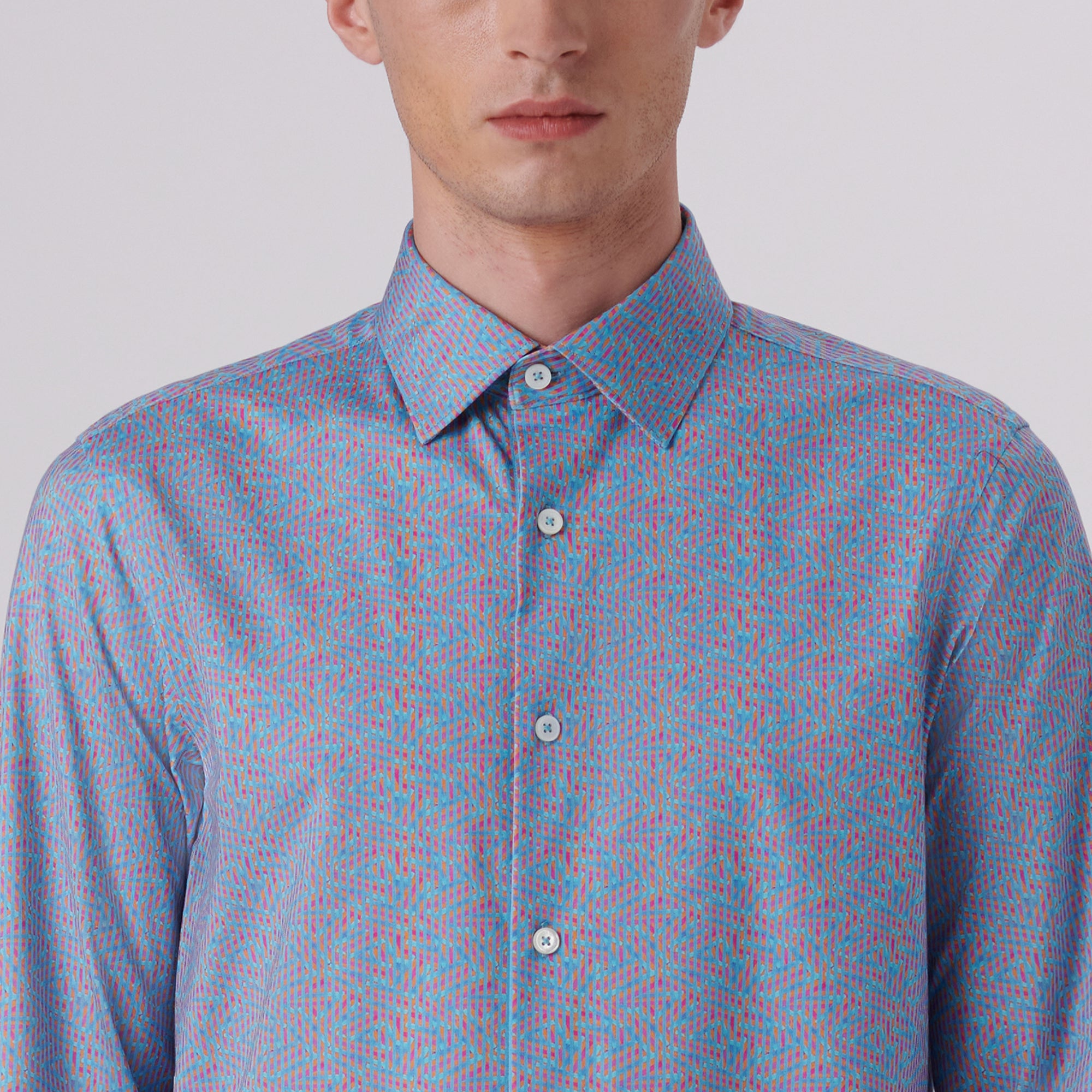 James Ribbon Stripe Print OoohCotton Shirt