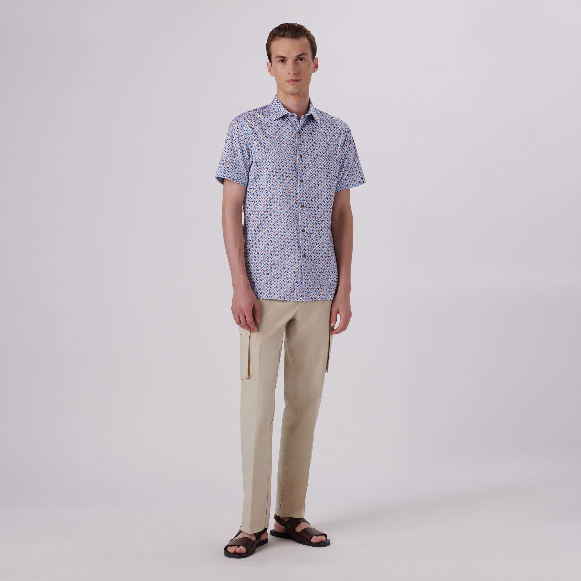Milo Diamond Print OoohCotton Short Sleeve Shirt