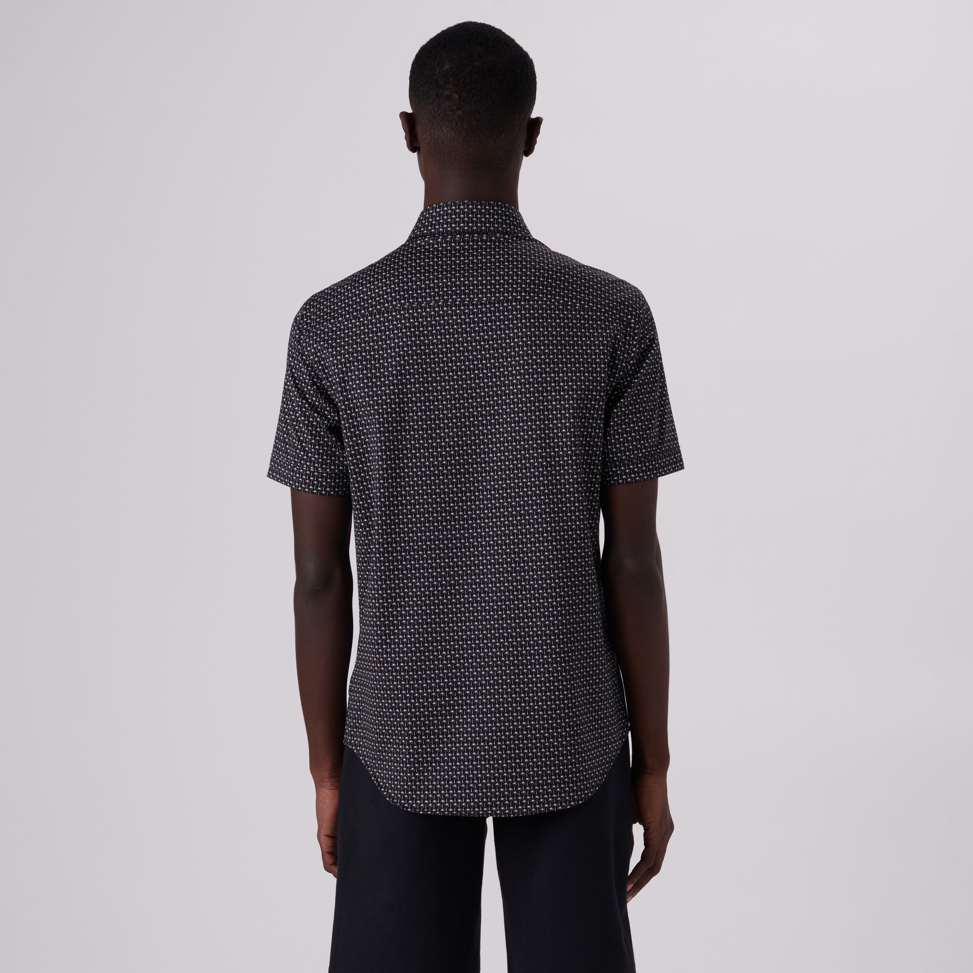 Miles Palm Tree Print OoohCotton Short Sleeve Shirt