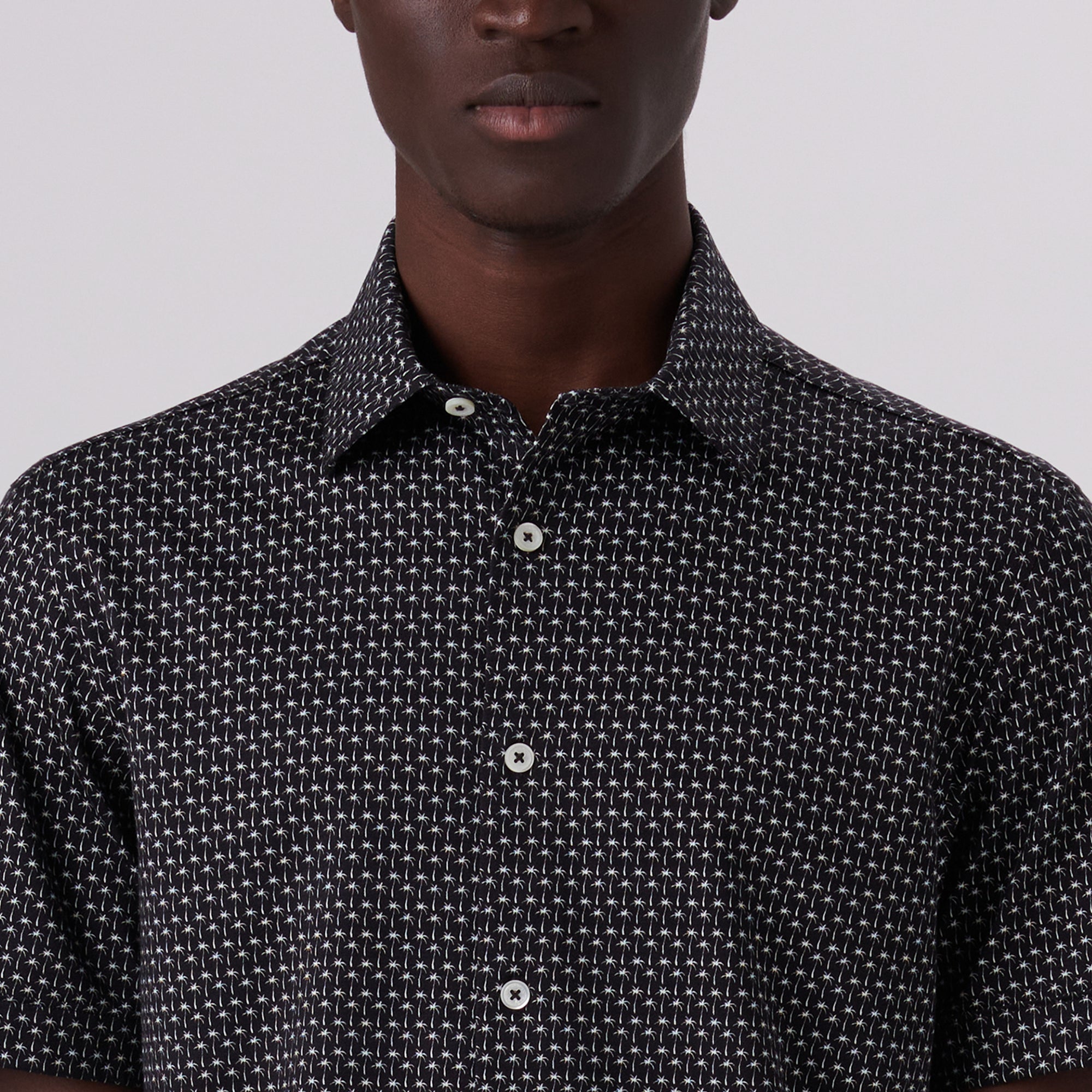 Miles Palm Tree Print OoohCotton Short Sleeve Shirt