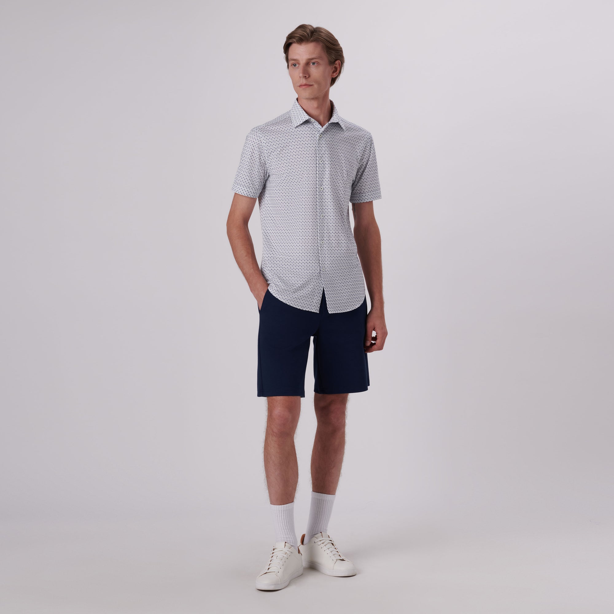 Miles Palm Tree Print OoohCotton Short Sleeve Shirt