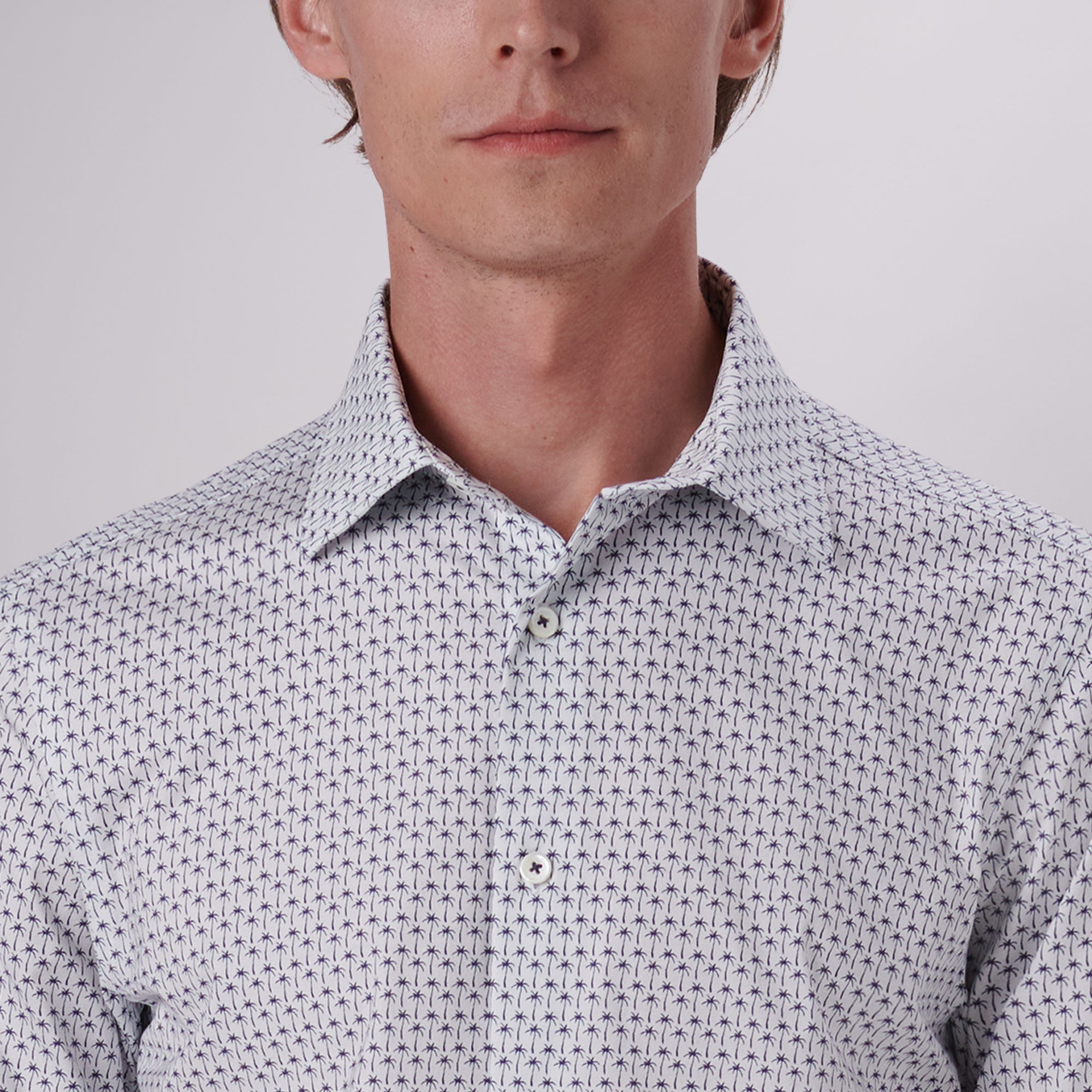 Miles Palm Tree Print OoohCotton Short Sleeve Shirt