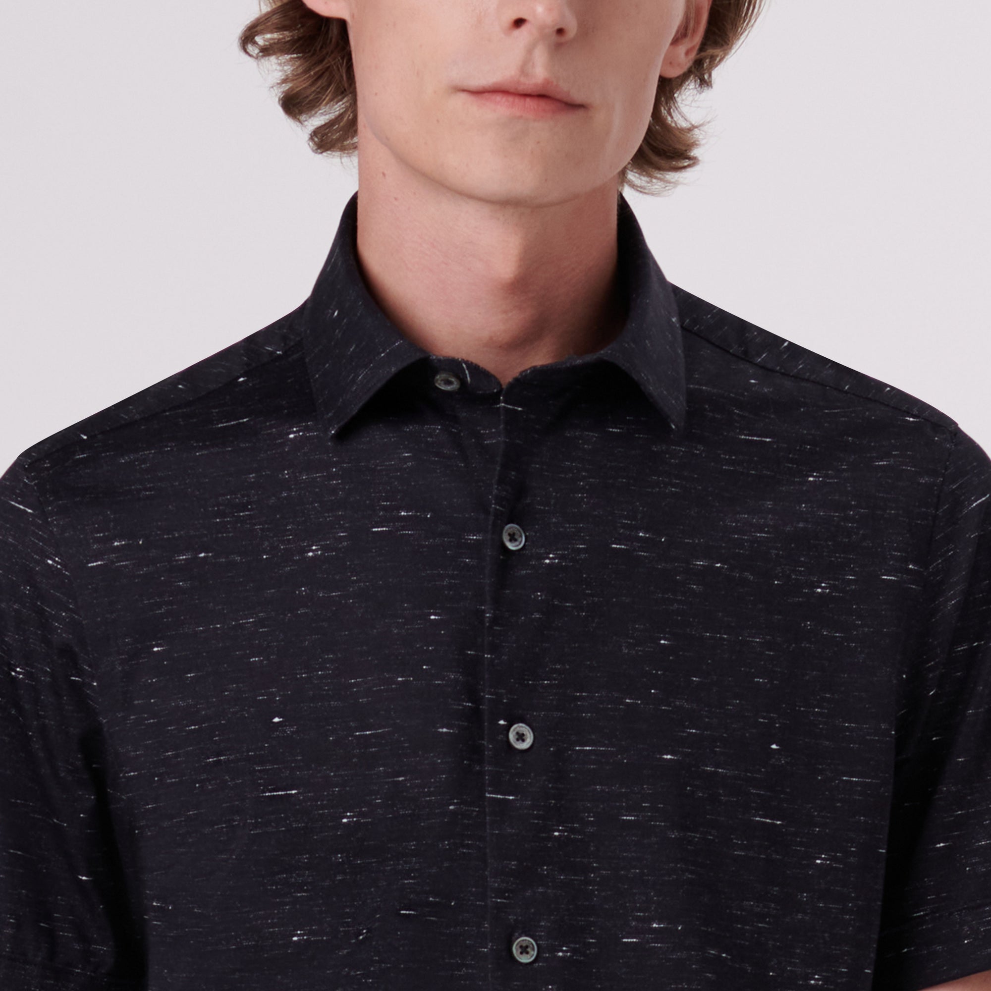 Miles Heather Print OoohCotton Short Sleeve Shirt