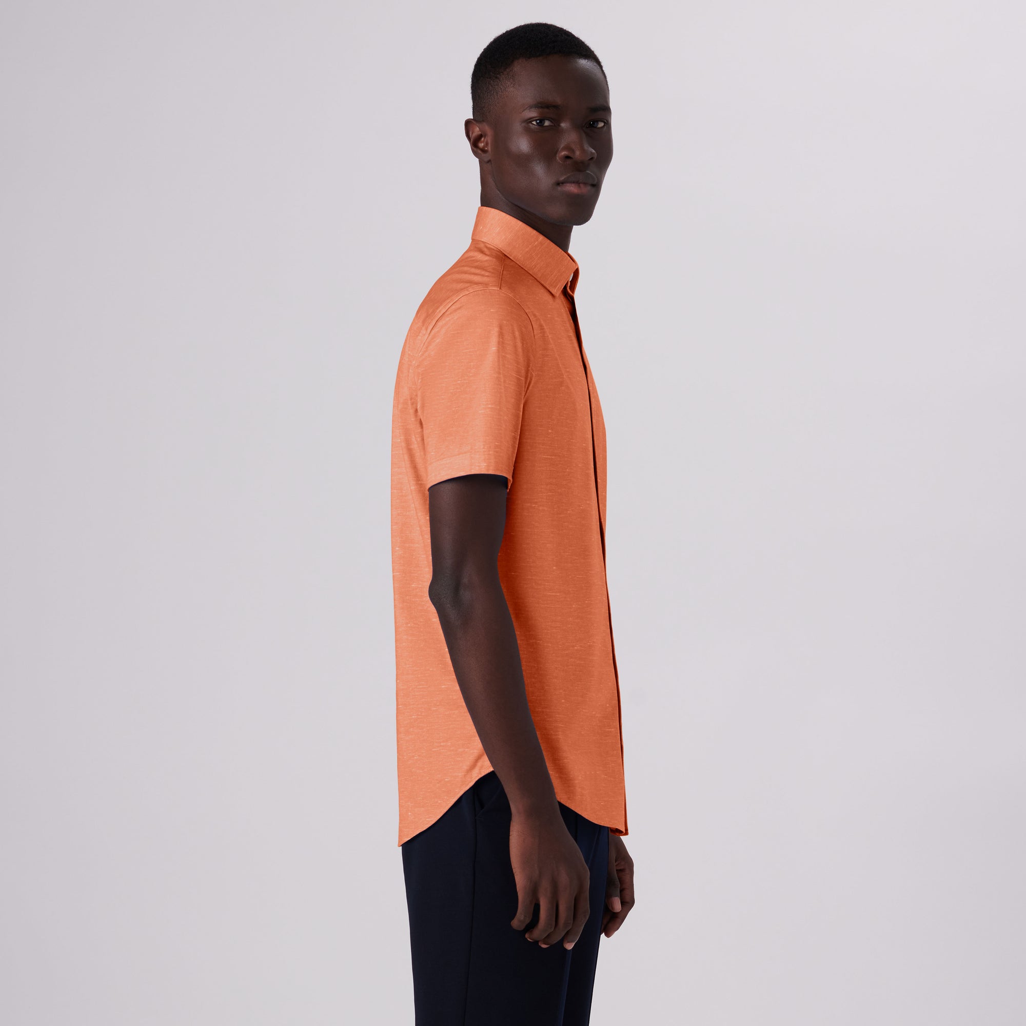 Miles Heather Print OoohCotton Short Sleeve Shirt