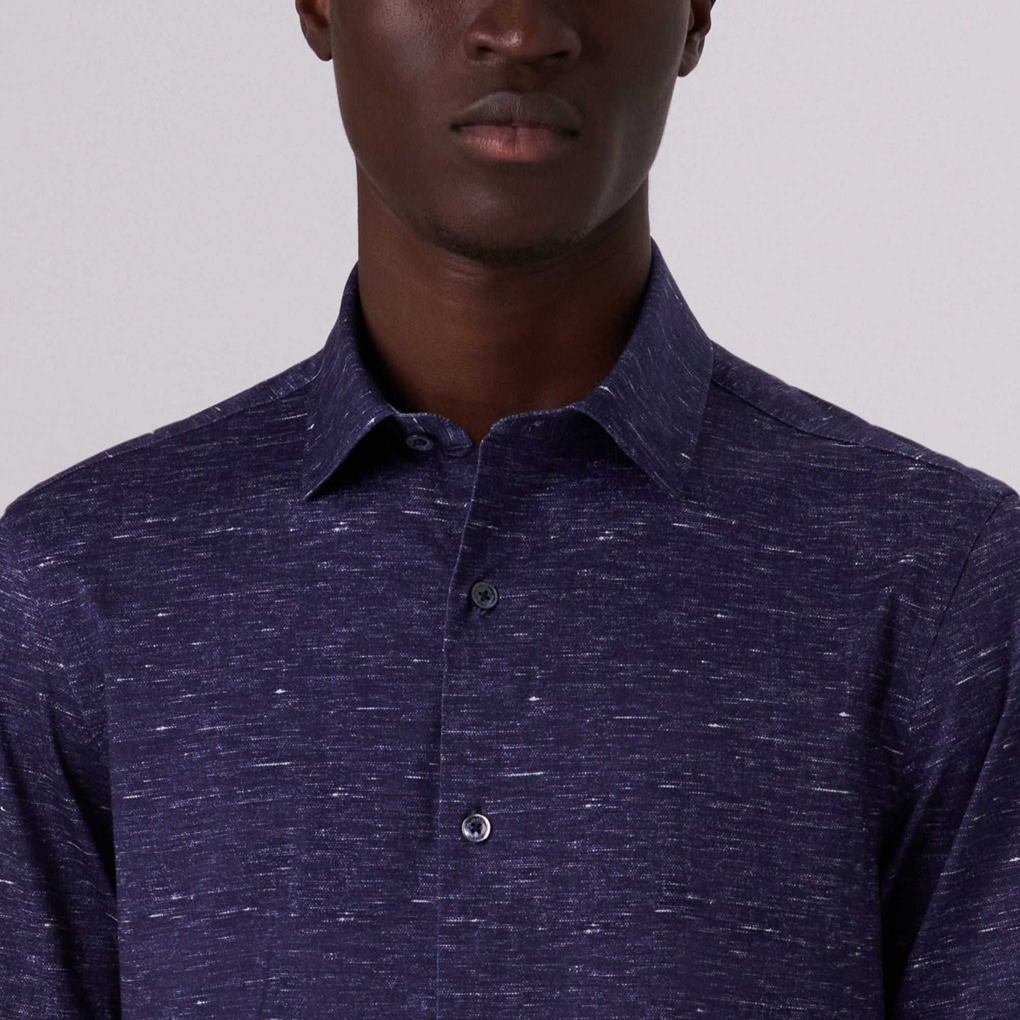 Miles Heather Print OoohCotton Short Sleeve Shirt