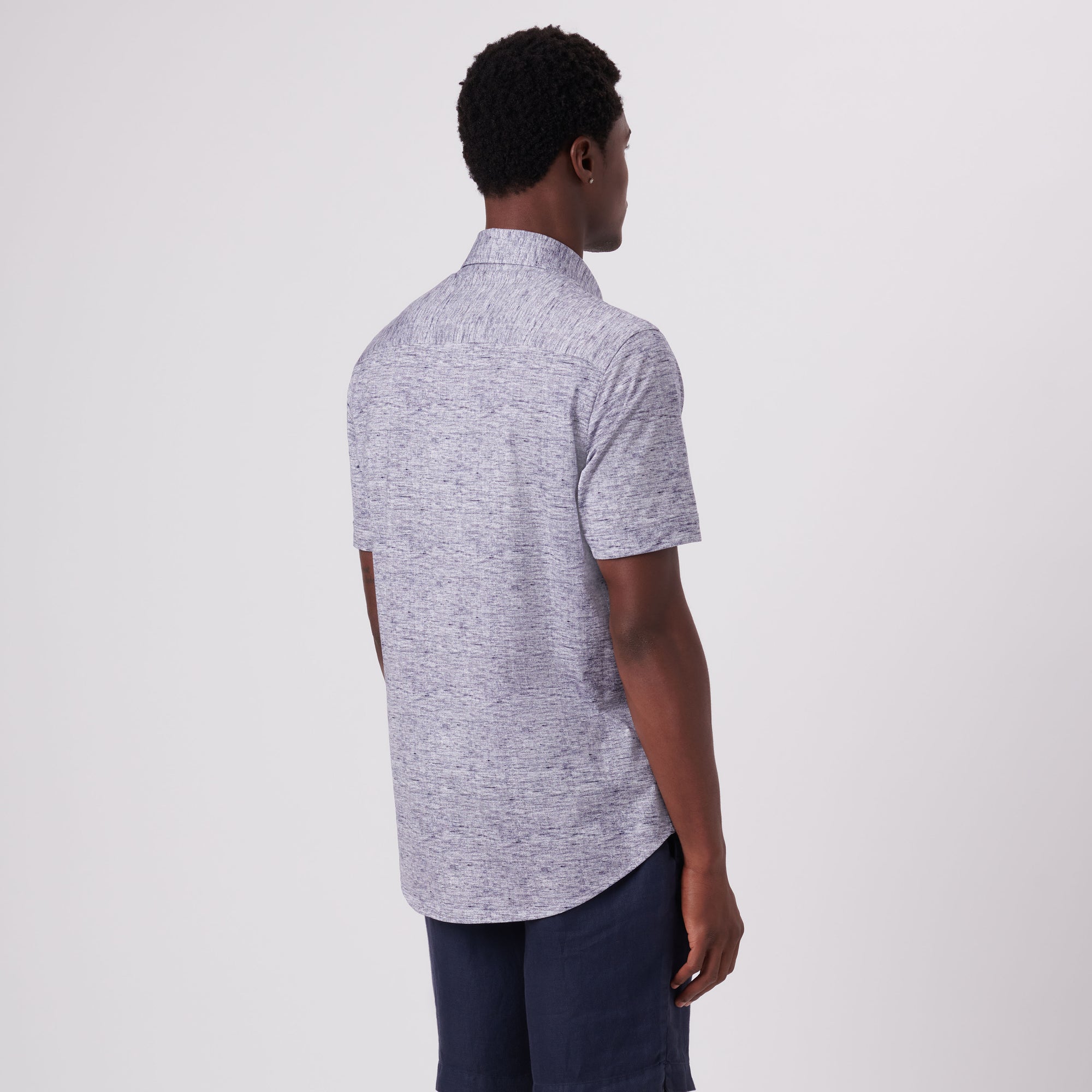Miles Heather Print OoohCotton Short Sleeve Shirt
