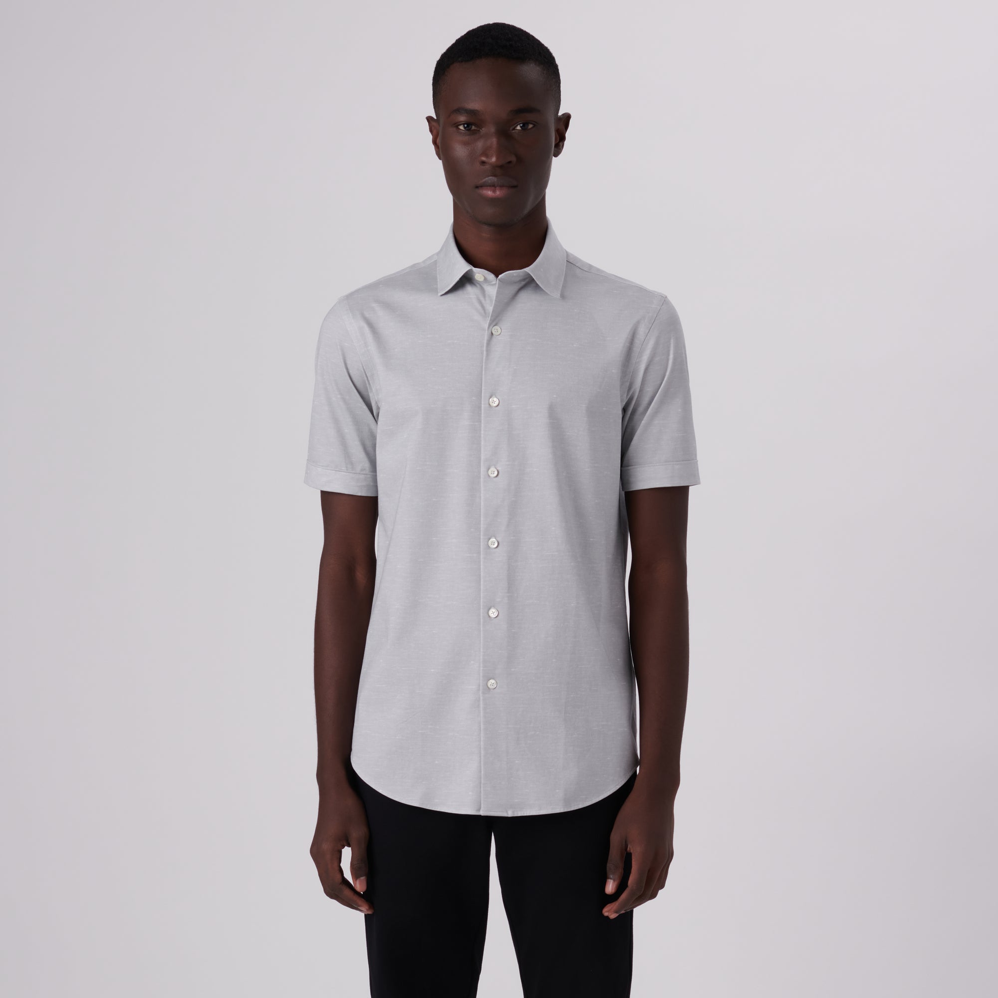 Miles Heather Print OoohCotton Short Sleeve Shirt