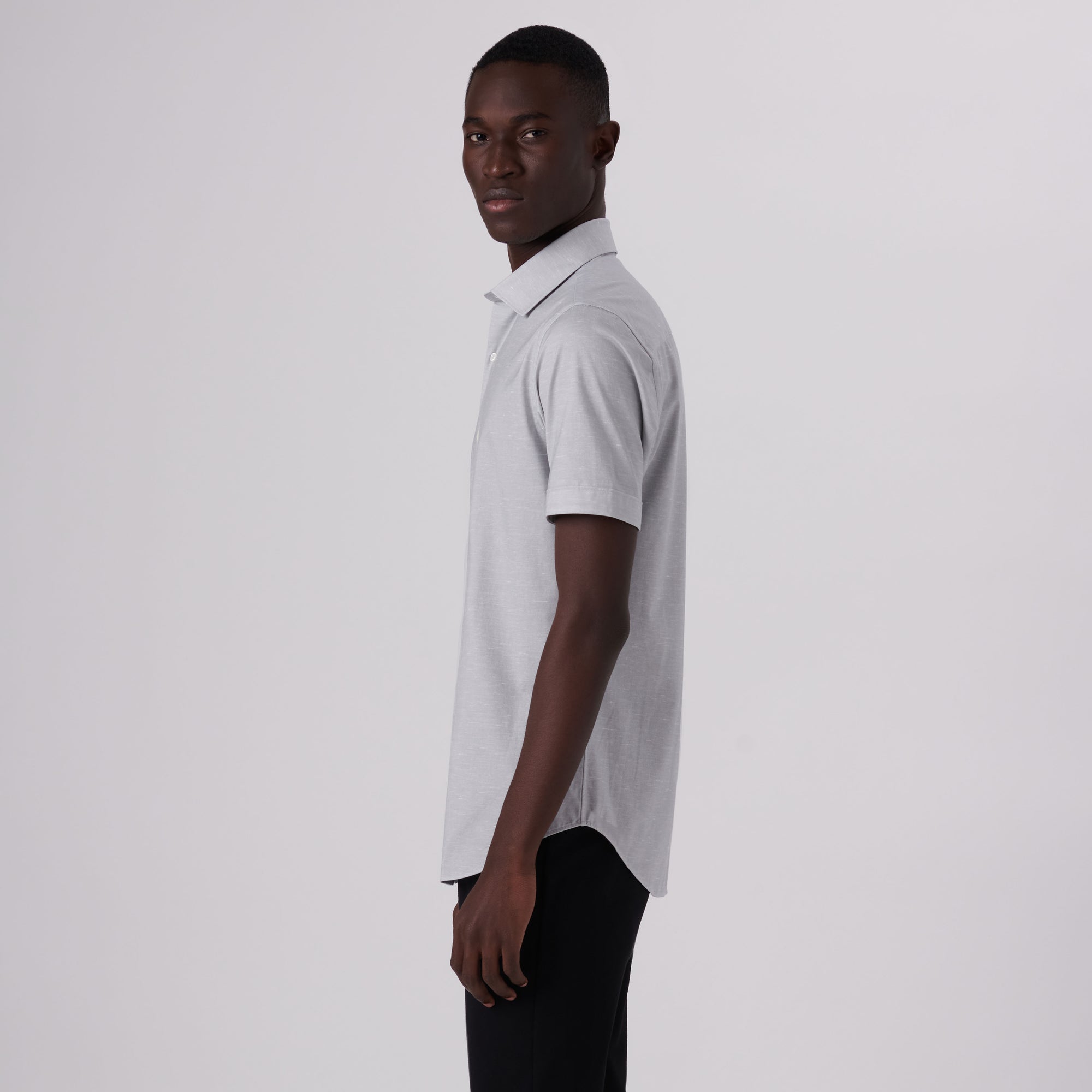 Miles Heather Print OoohCotton Short Sleeve Shirt