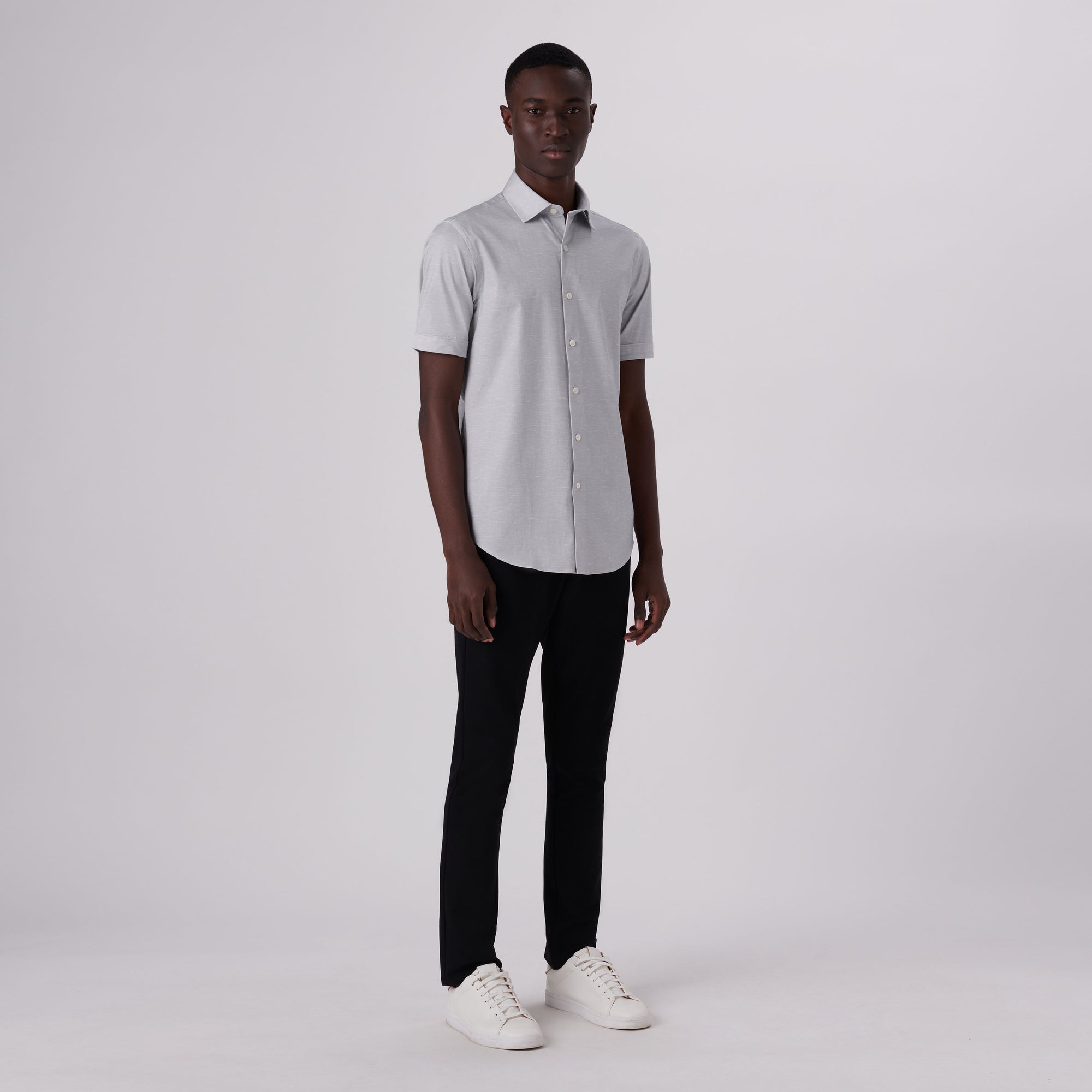 Miles Heather Print OoohCotton Short Sleeve Shirt