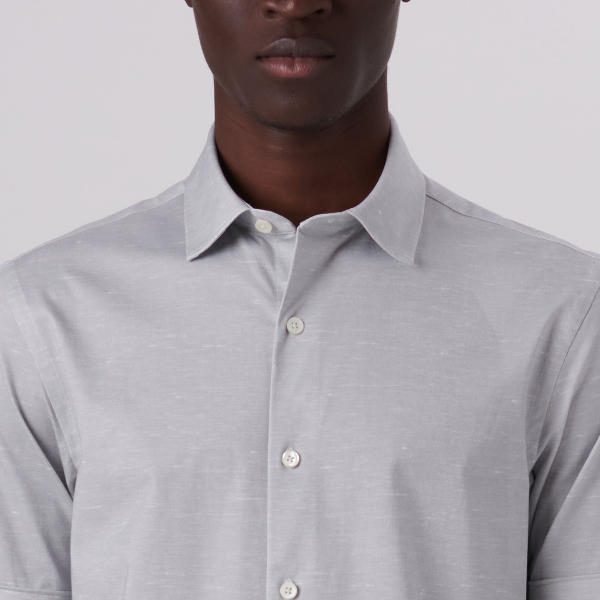 Miles Heather Print OoohCotton Short Sleeve Shirt