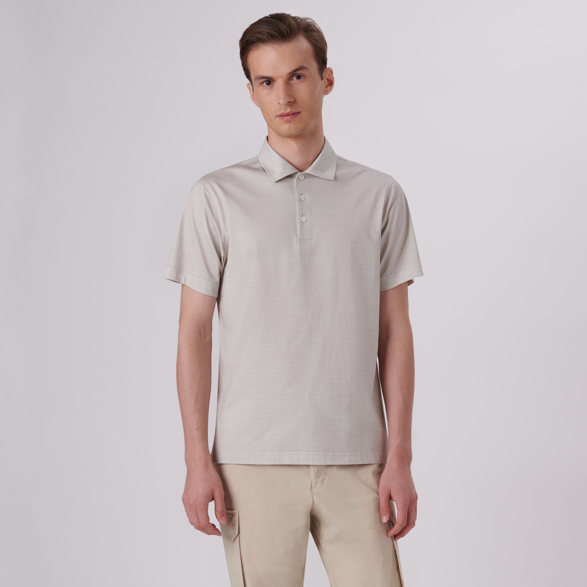 Victor Striated Print OoohCotton Polo