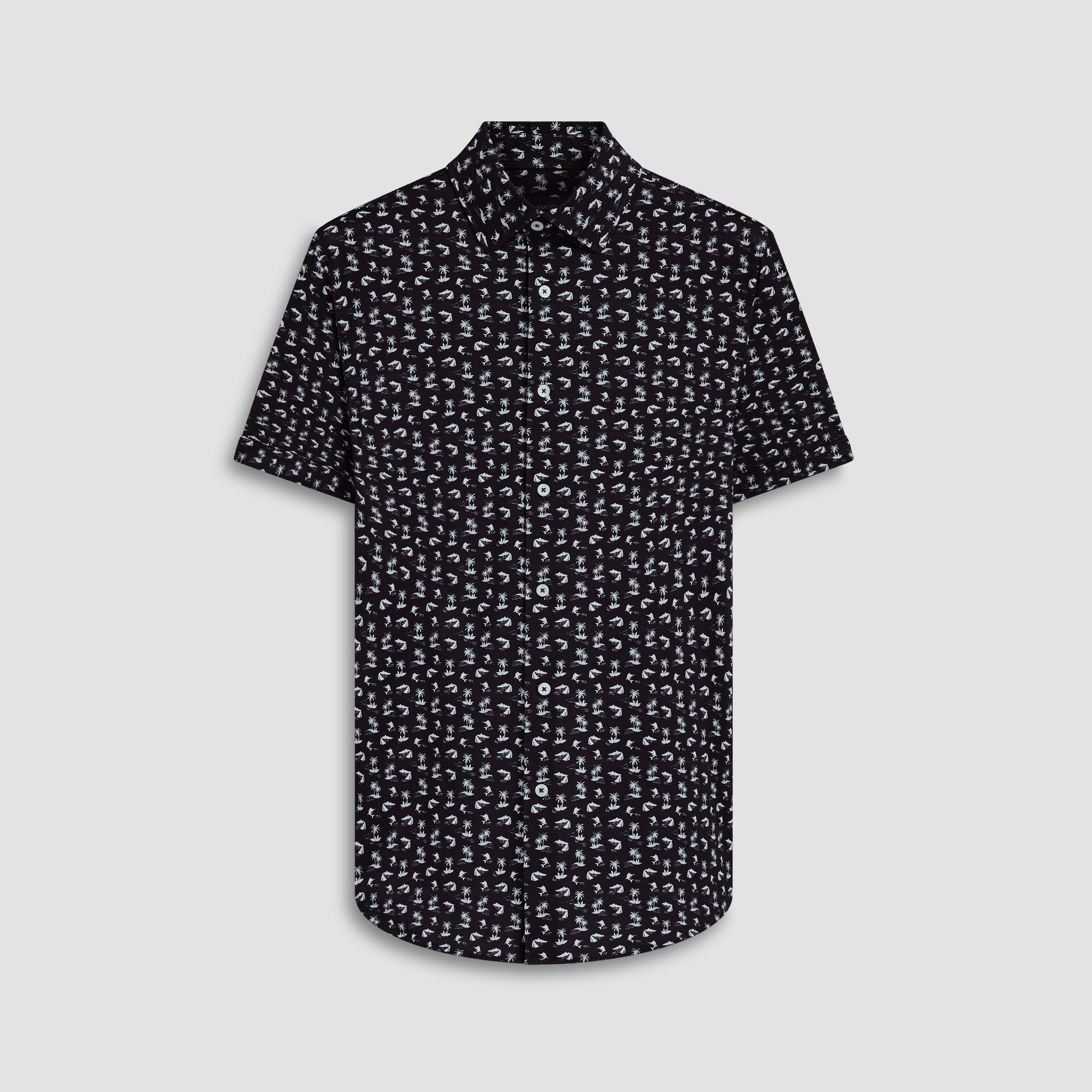 Miles Tropical Print OoohCotton Short Sleeve Shirt