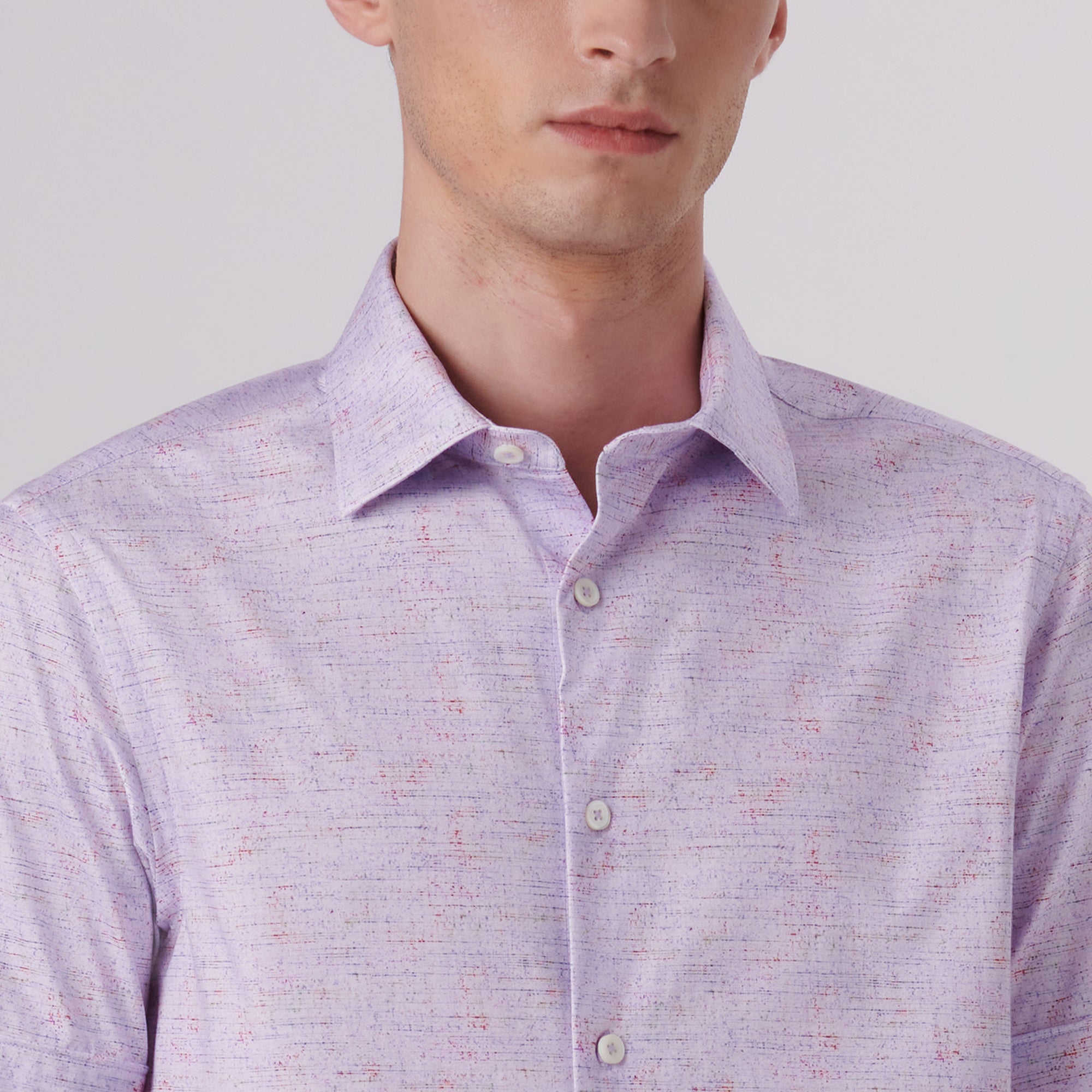 Miles Marled Print OoohCotton Short Sleeve Shirt