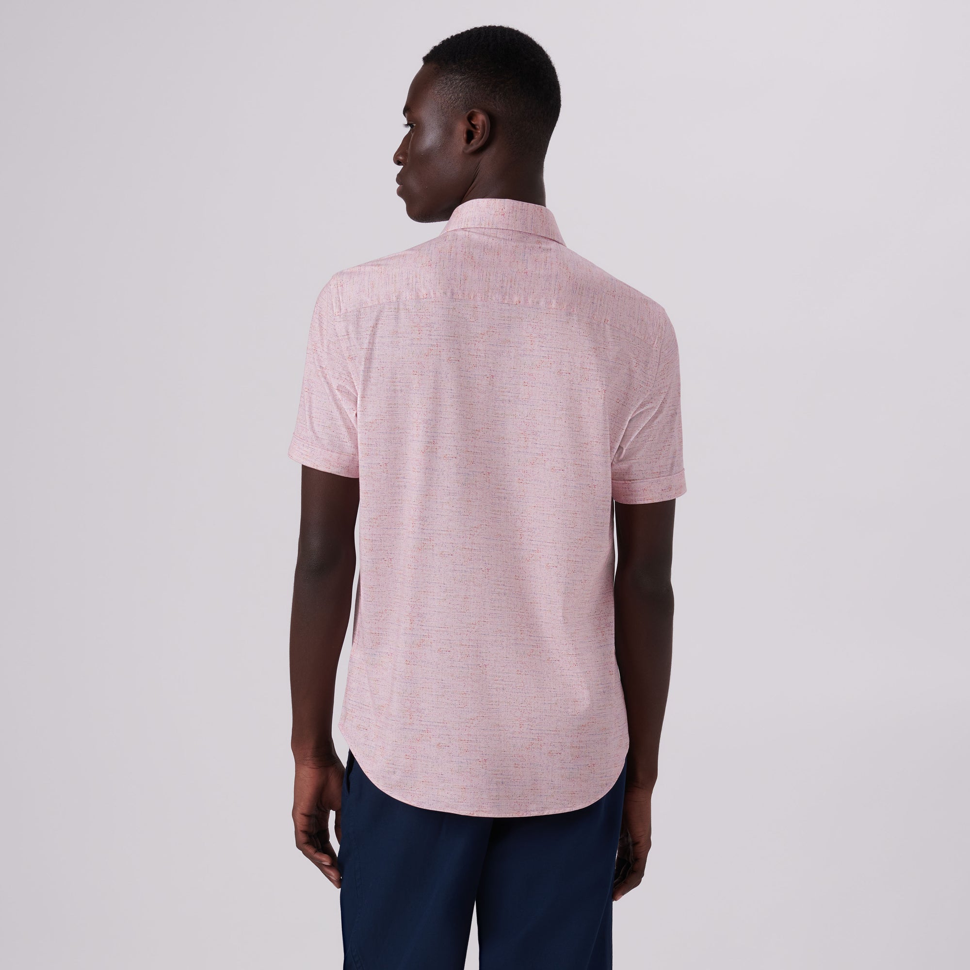 Miles Marled Print OoohCotton Short Sleeve Shirt