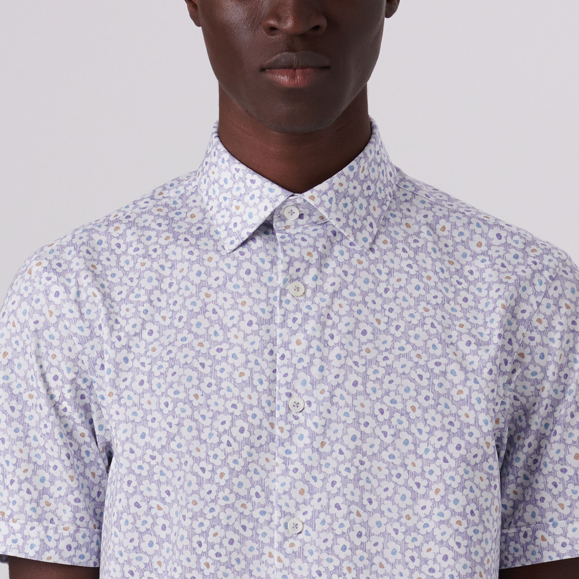 Miles Floral Print OoohCotton Short Sleeve Shirt
