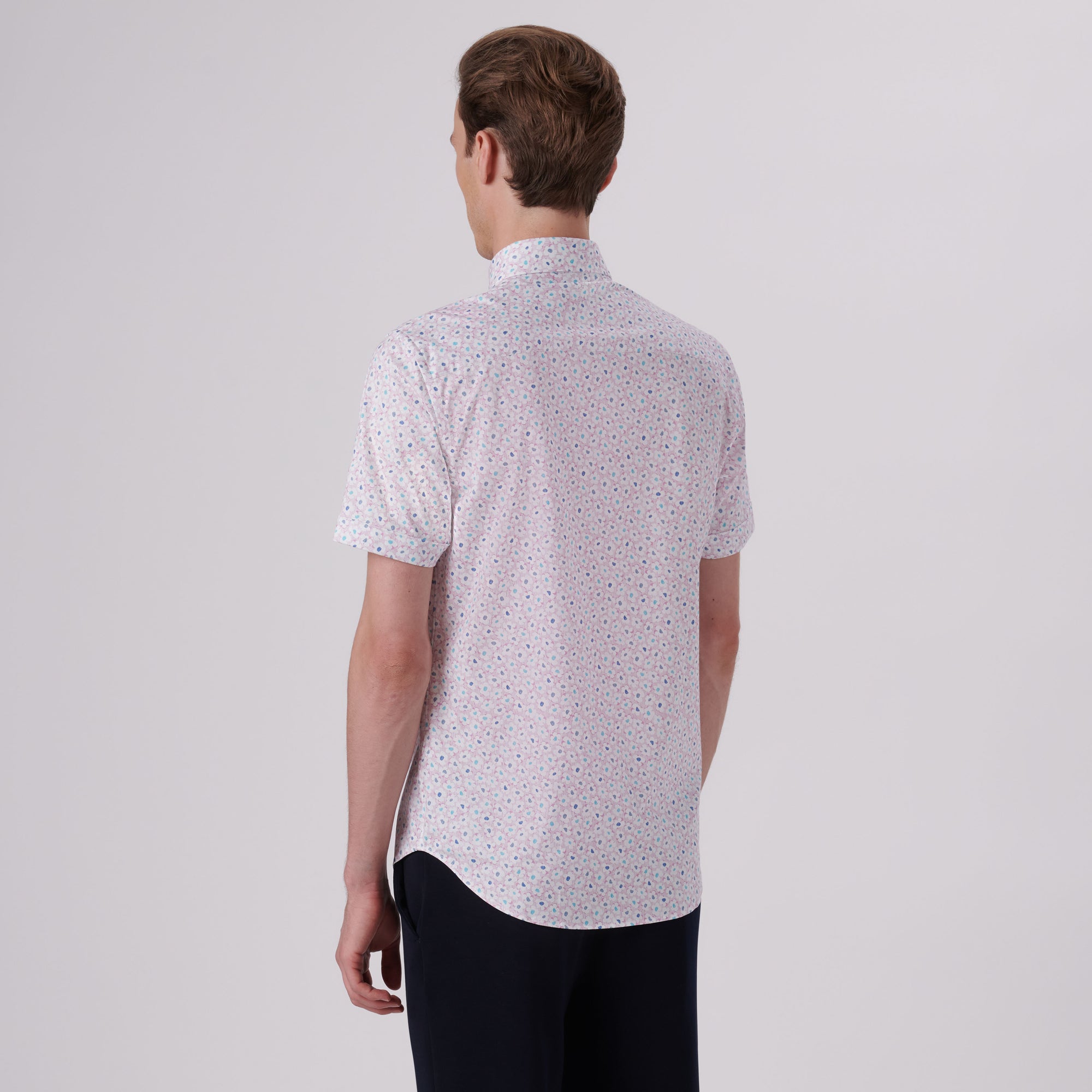 Miles Floral Print OoohCotton Short Sleeve Shirt